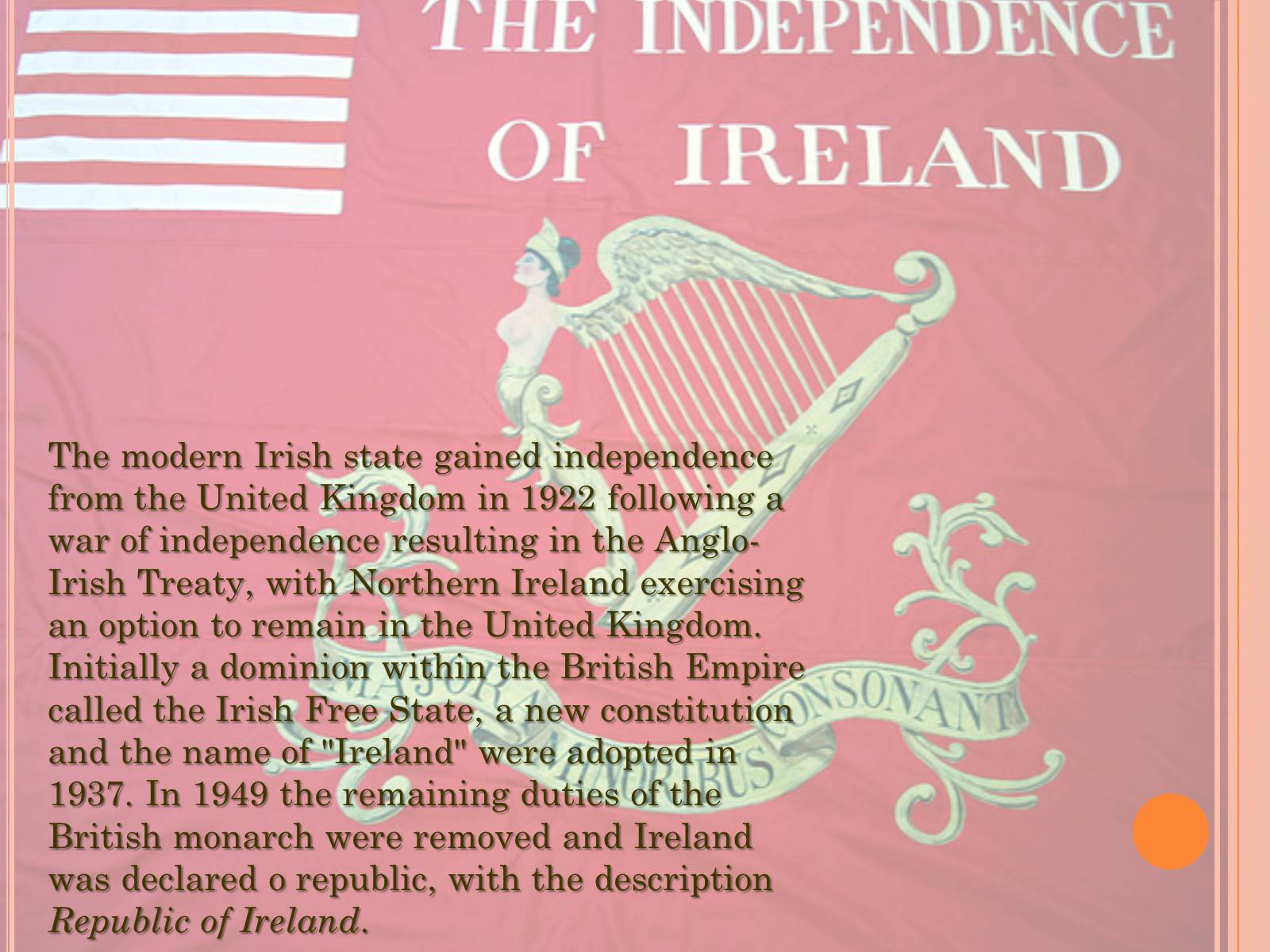 Презентація на тему «Republic of Ireland» (варіант 2) - Слайд #10 Презентація на тему «Republic of Ireland» (варіант 2) - Слайд #10