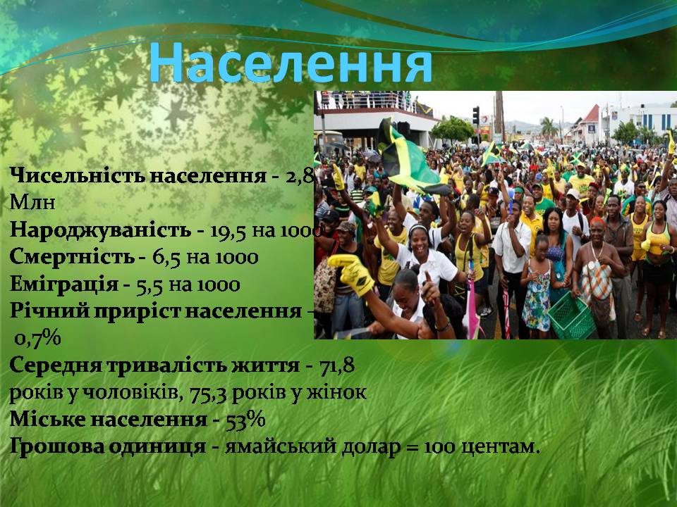 Презентація на тему «Ямайка» (варіант 3) - Слайд #8 Презентація на тему «Ямайка» (варіант 3) - Слайд #8