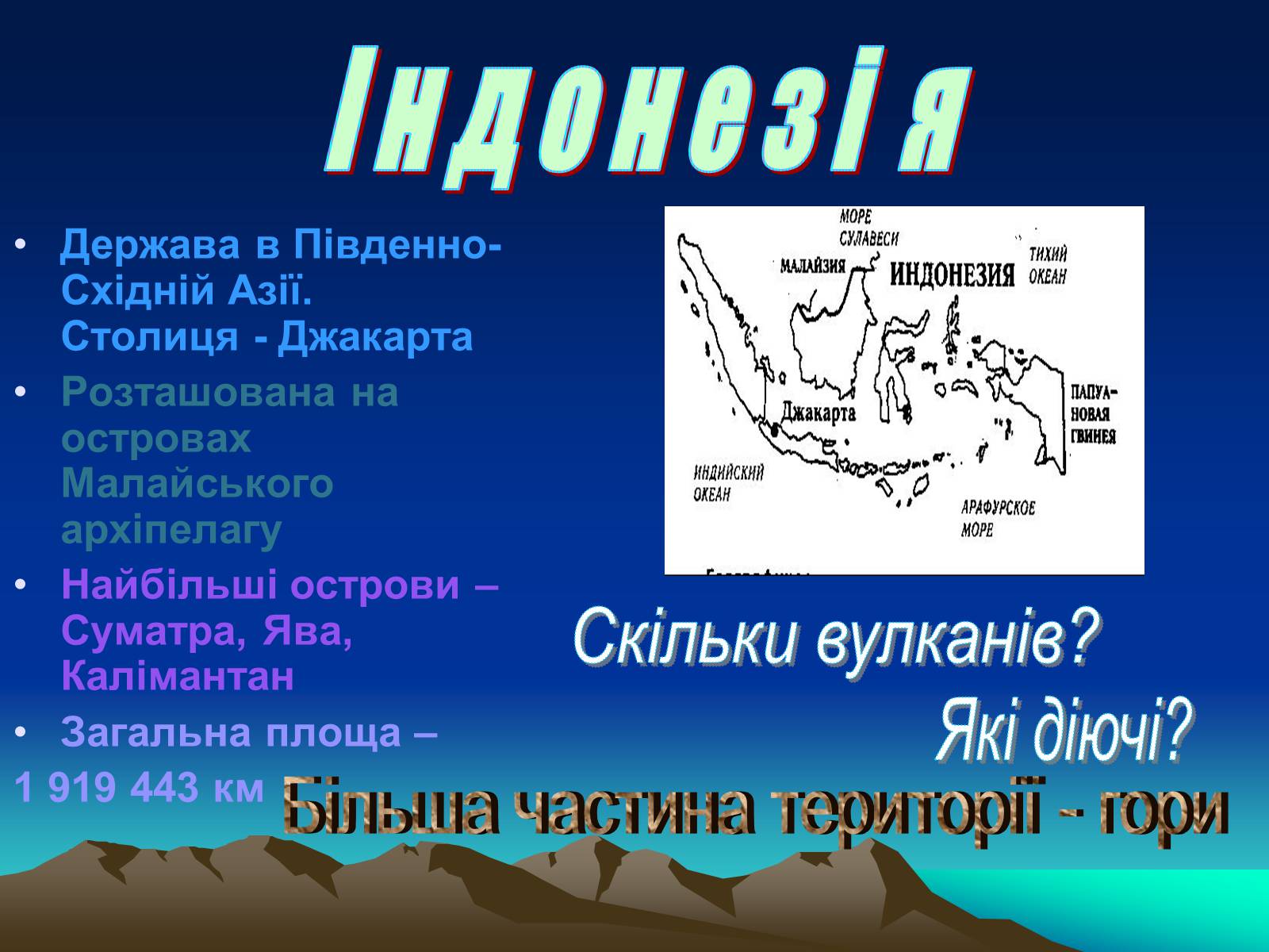Презентація на тему «Індонезія» (варіант 2) - Слайд #1 Презентація на тему «Індонезія» (варіант 2) - Слайд #1