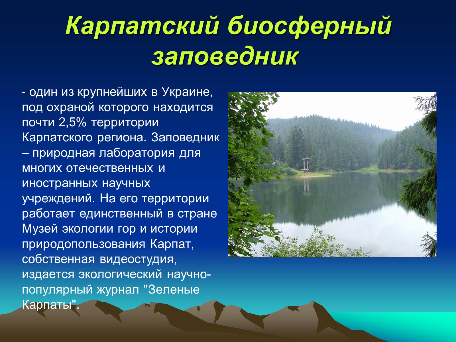 Презентація на тему «Заповедники Украины» (варіант 1) - Слайд #9 Презентація на тему «Заповедники Украины» (варіант 1) - Слайд #9