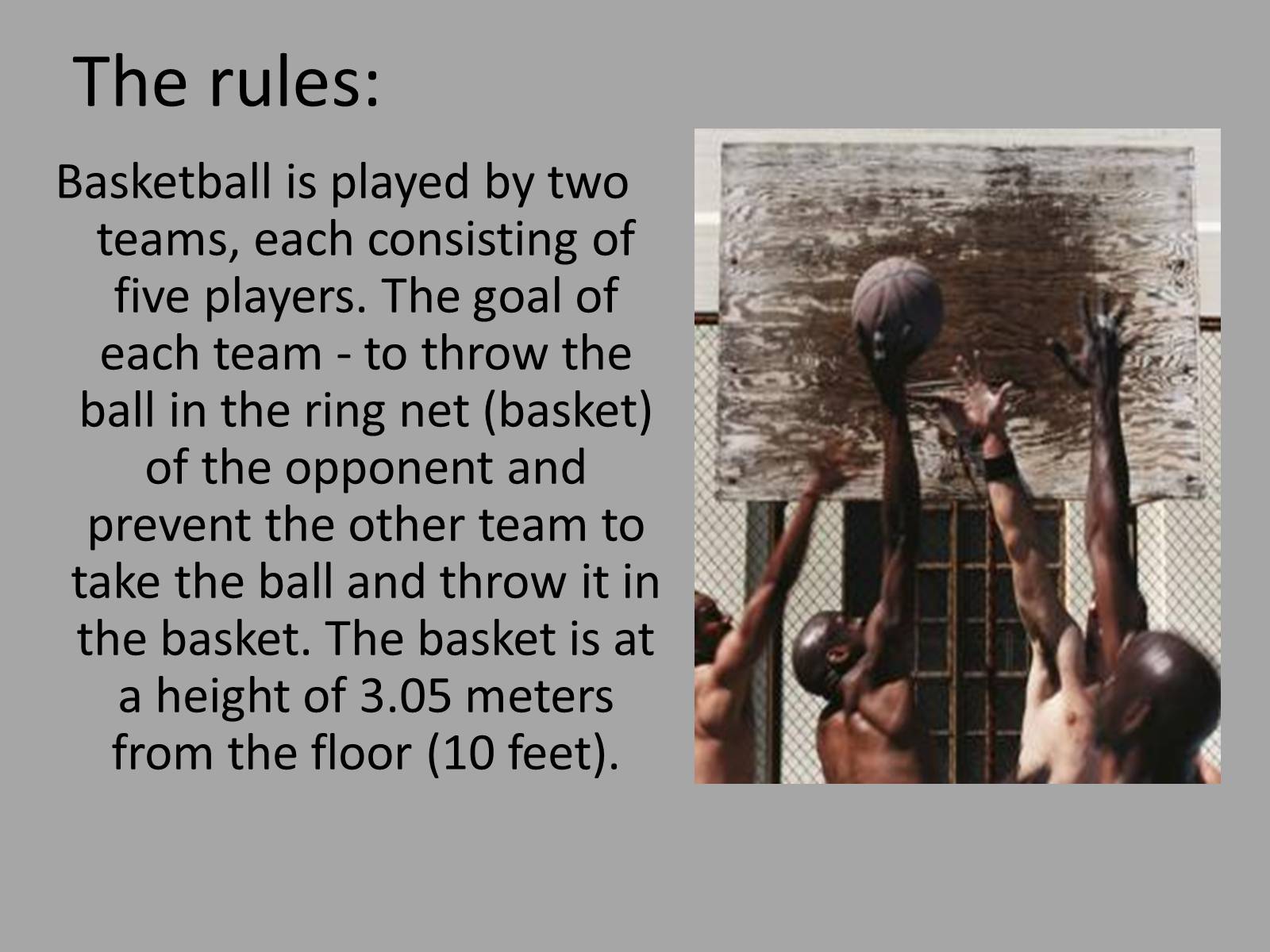 Презентація на тему «Basketball» - Слайд #6 Презентація на тему «Basketball» - Слайд #6