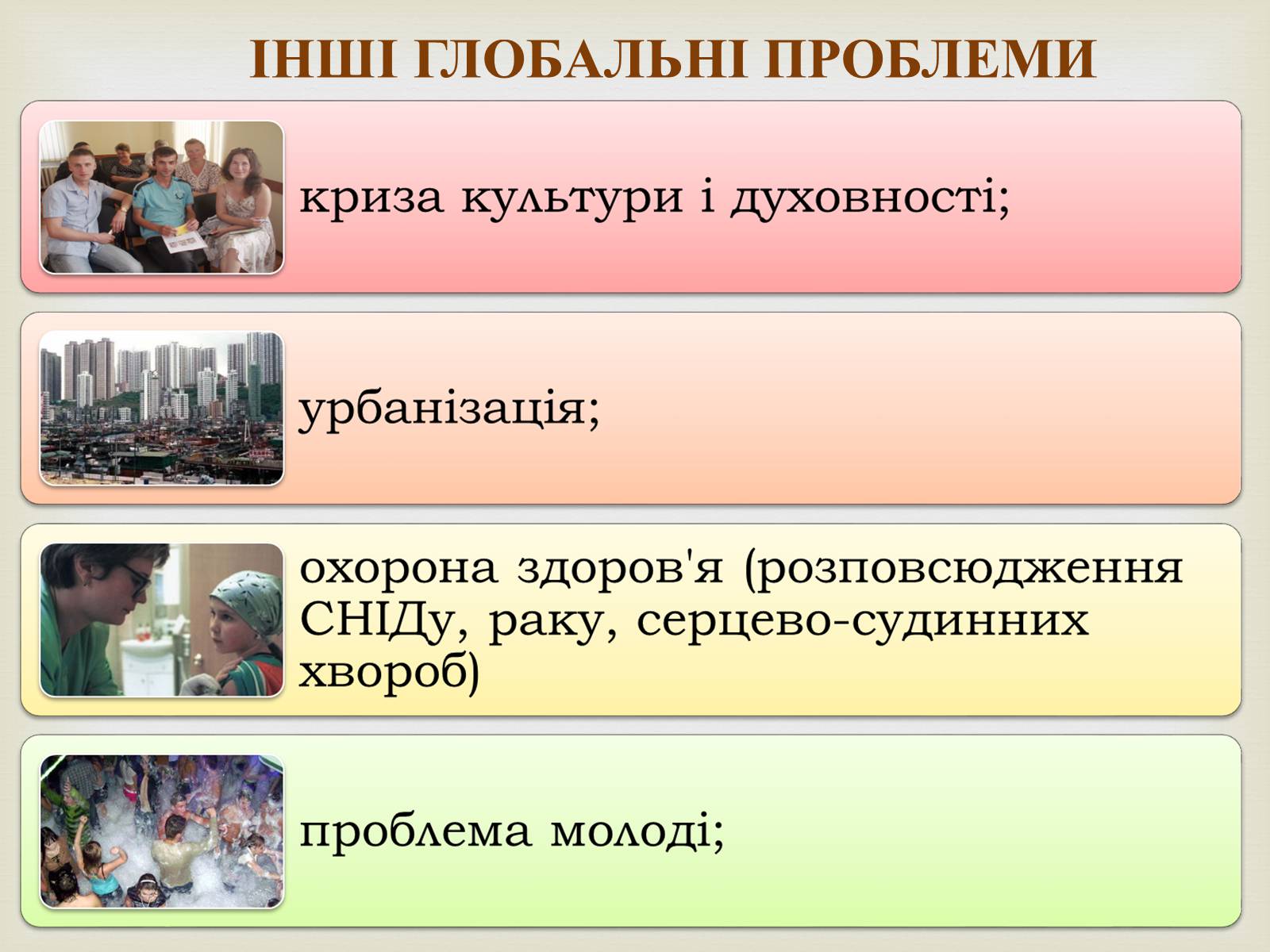 Презентація на тему «Глобальні проблеми людства» (варіант 15) - Слайд #20 Презентація на тему «Глобальні проблеми людства» (варіант 15) - Слайд #20