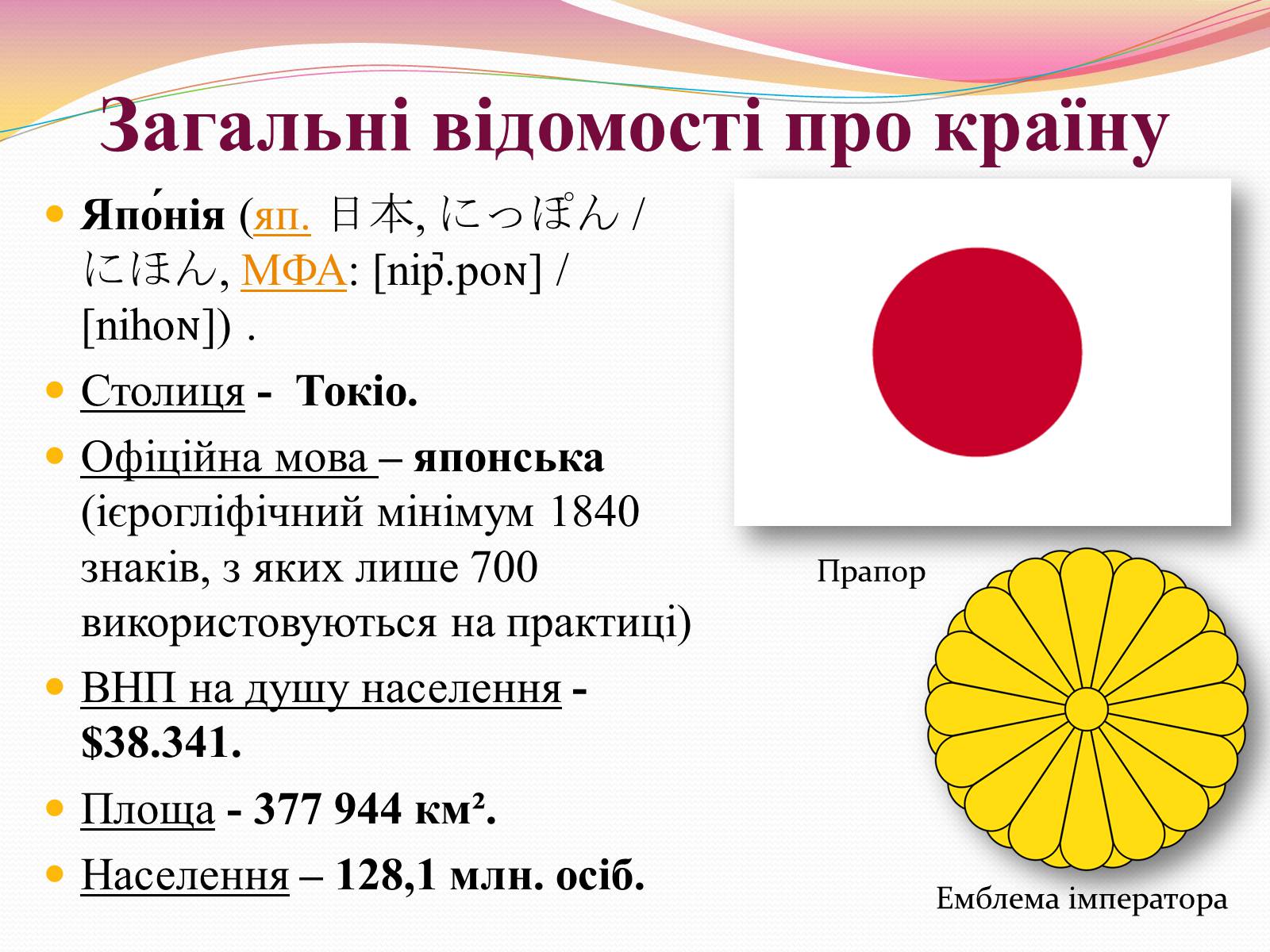 Презентація на тему «Японія» (варіант 32) - Слайд #2 Презентація на тему «Японія» (варіант 32) - Слайд #2