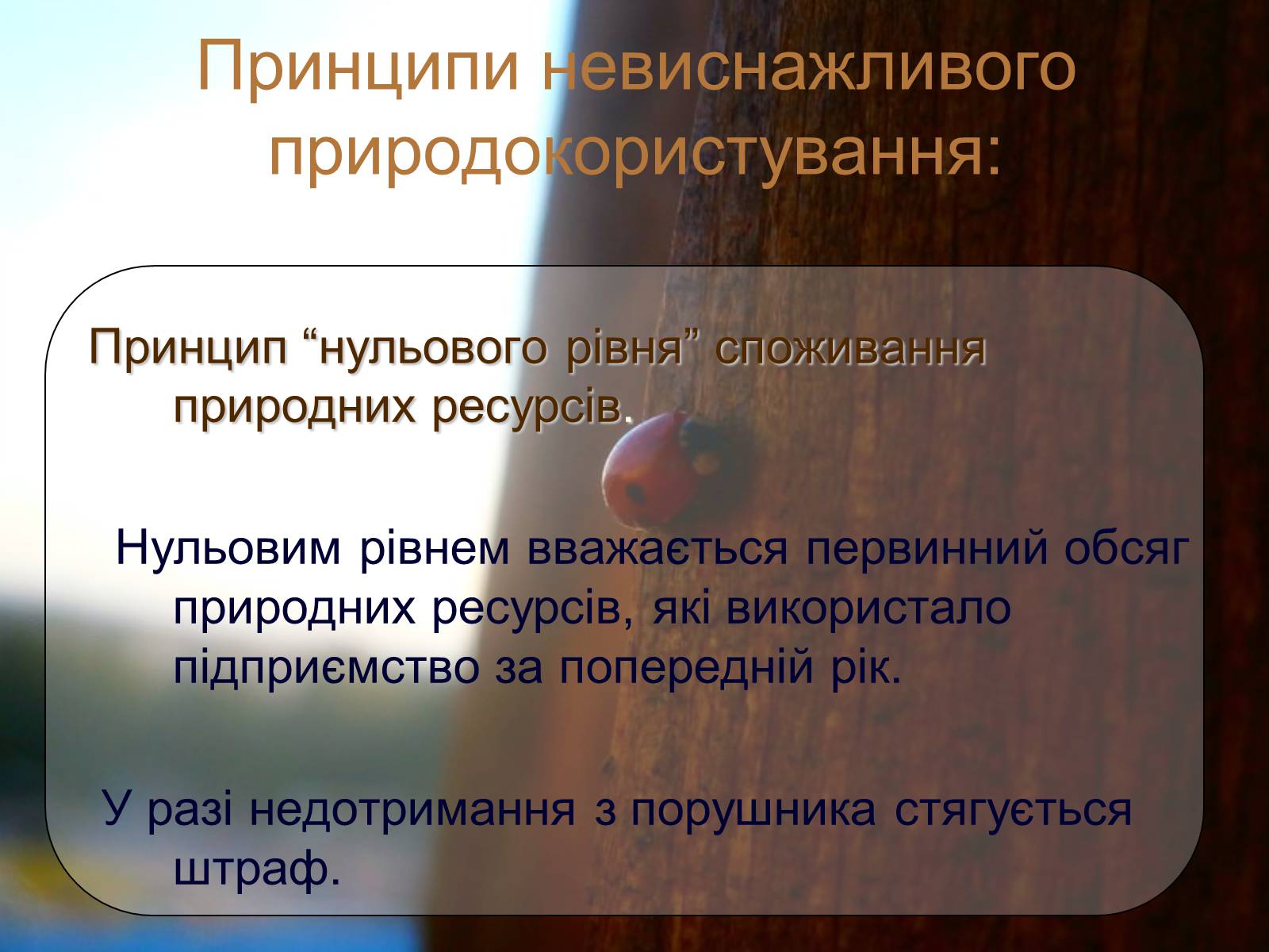 Презентація на тему «Невиснажливе природокористування» - Слайд #8 Презентація на тему «Невиснажливе природокористування» - Слайд #8