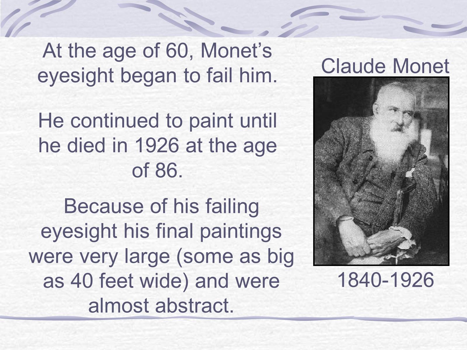 Презентація на тему «Claude Monet» (варіант 3) - Слайд #16 Презентація на тему «Claude Monet» (варіант 3) - Слайд #16