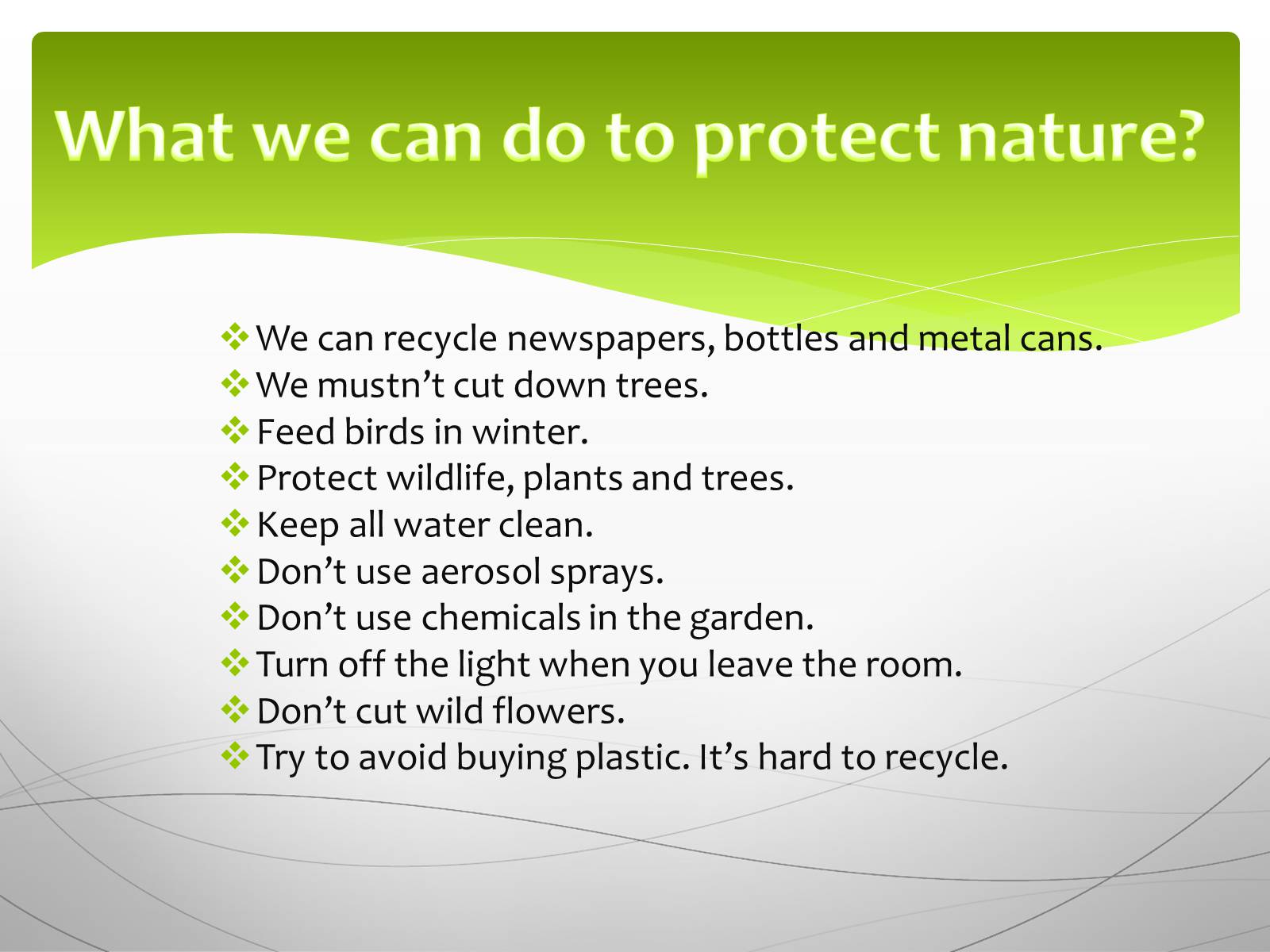 Презентація на тему «Environmental protection» (варіант 4) - Слайд #12 Презентація на тему «Environmental protection» (варіант 4) - Слайд #12