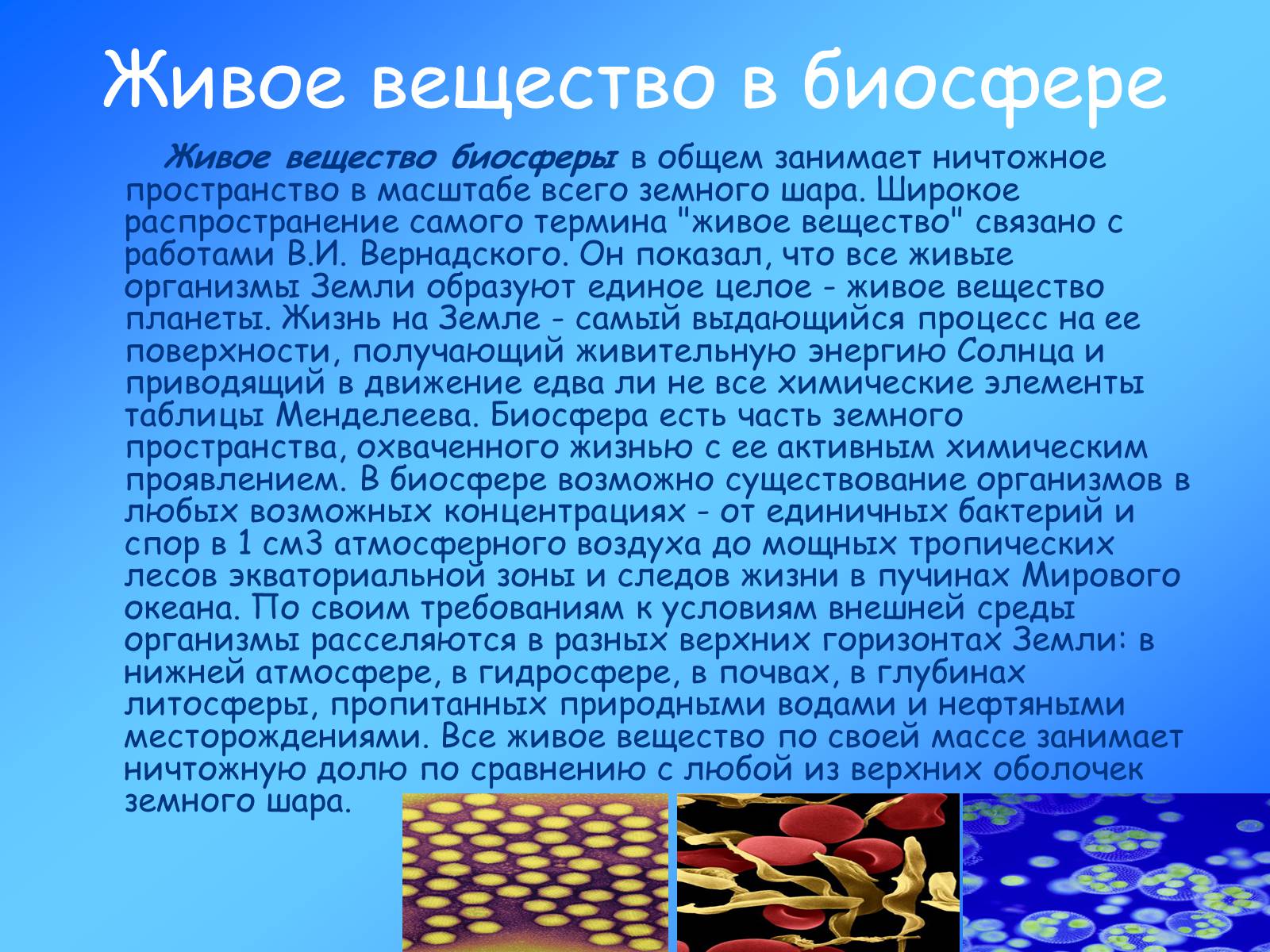Презентація на тему «Учение о биосфере» - Слайд #11 Презентація на тему «Учение о биосфере» - Слайд #11