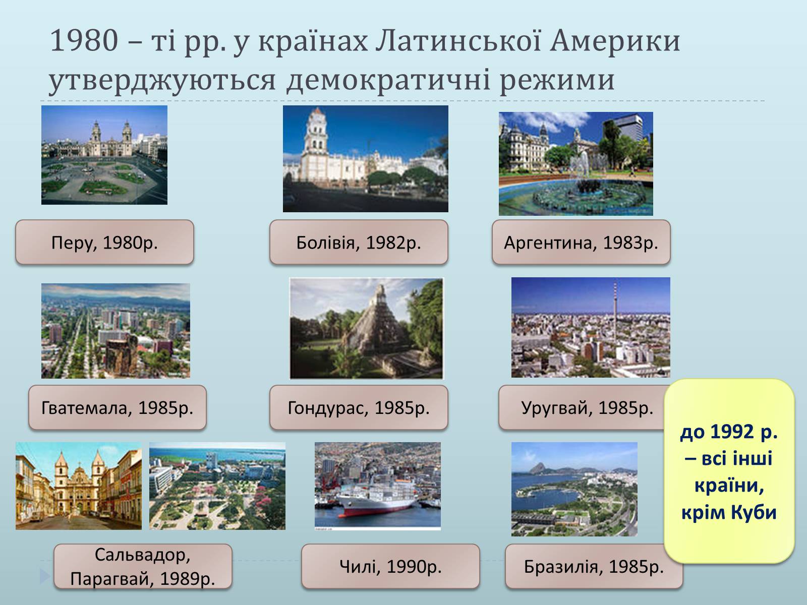 Презентація на тему «Країни Латинської Америки» (варіант 1) - Слайд #13 Презентація на тему «Країни Латинської Америки» (варіант 1) - Слайд #13