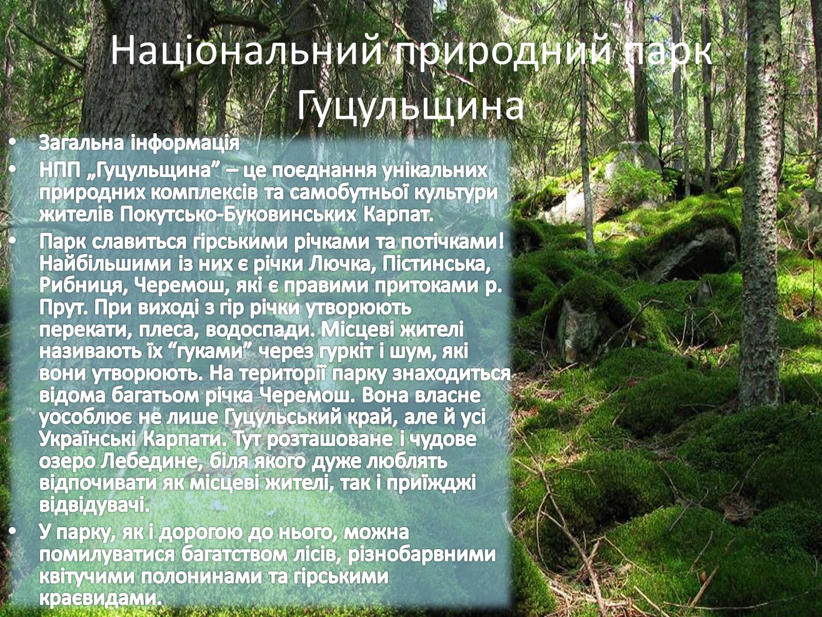 Презентація на тему «Національні природні парки України» (варіант 1) - Слайд #12 Презентація на тему «Національні природні парки України» (варіант 1) - Слайд #12