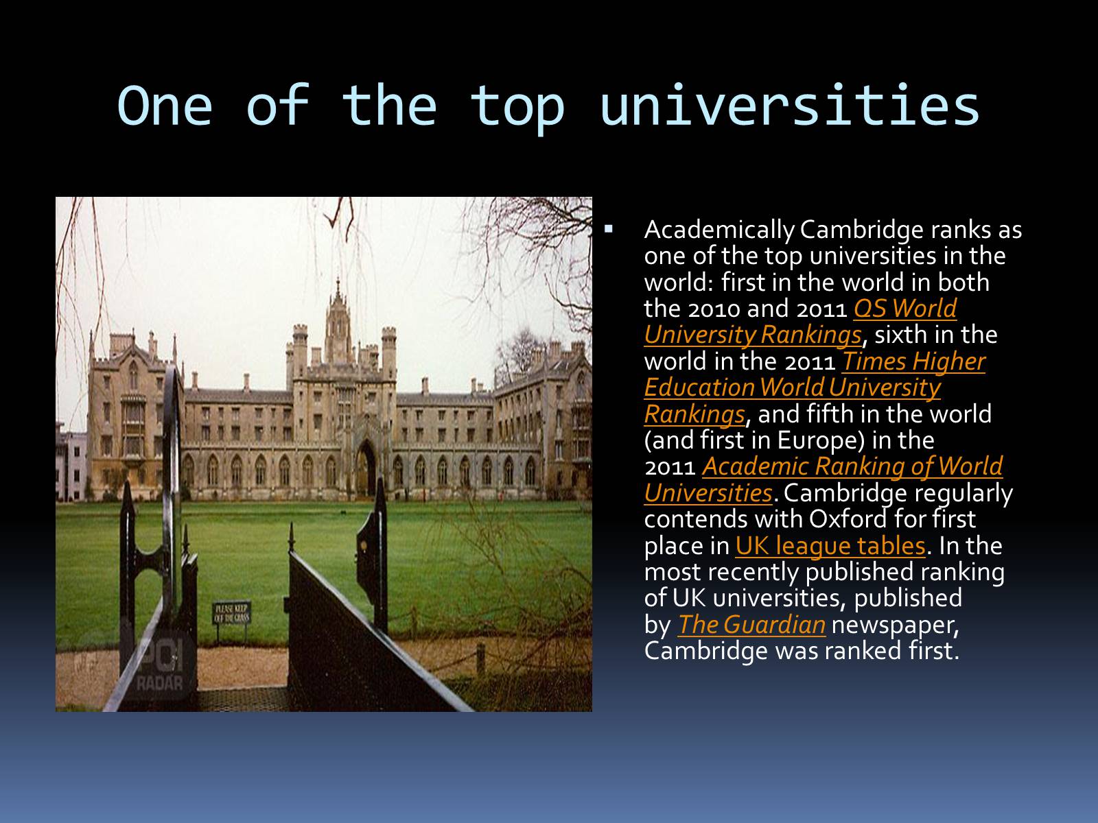 Презентація на тему «University of Cambridge» - Слайд #3 Презентація на тему «University of Cambridge» - Слайд #3
