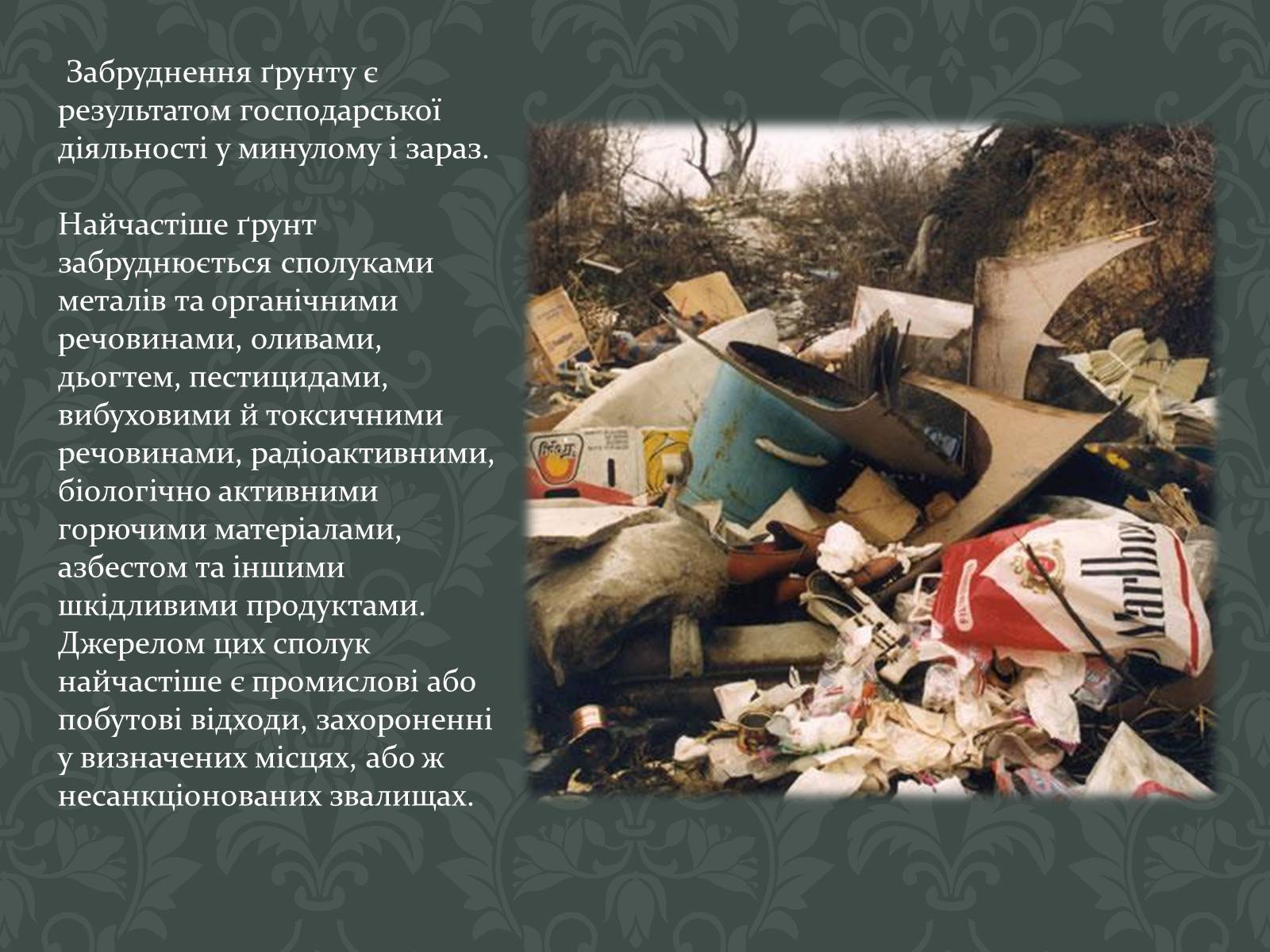 Презентація на тему «Забруднення Ґрунтів» (варіант 2) - Слайд #2 Презентація на тему «Забруднення Ґрунтів» (варіант 2) - Слайд #2