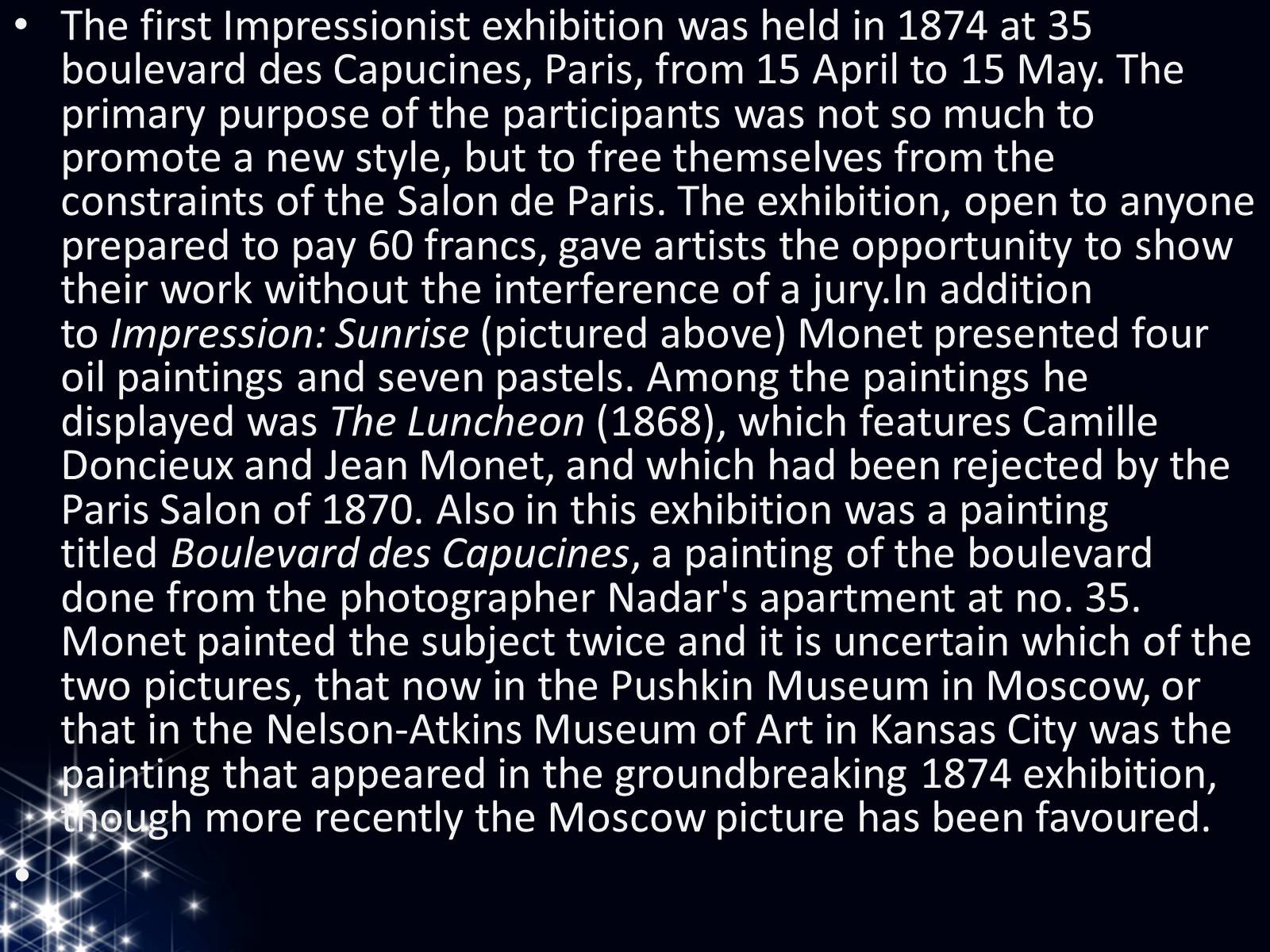 Презентація на тему «Claude Monet» (варіант 1) - Слайд #4 Презентація на тему «Claude Monet» (варіант 1) - Слайд #4