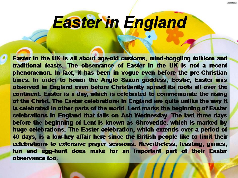 Презентація на тему «Easter in England and Ukraine» - Слайд #4 Презентація на тему «Easter in England and Ukraine» - Слайд #4