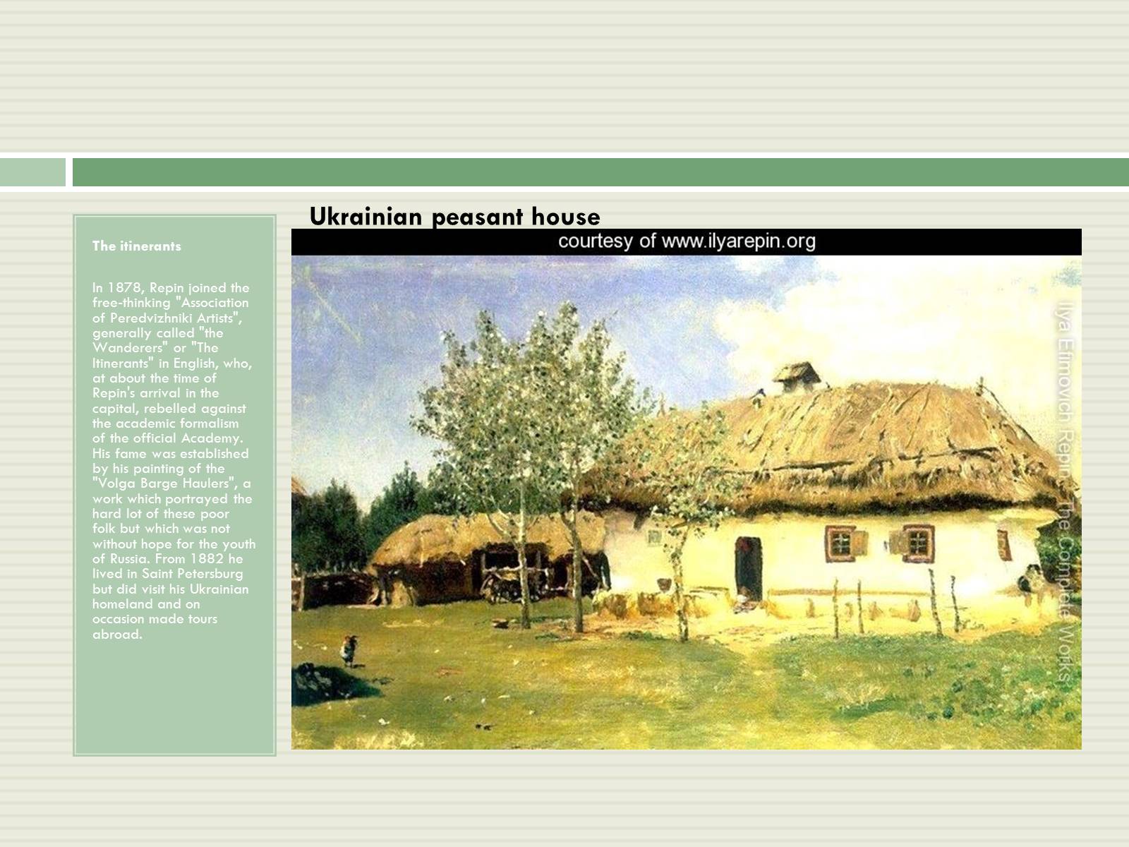Презентація на тему «Ilya Yefimovich Repin» - Слайд #3 Презентація на тему «Ilya Yefimovich Repin» - Слайд #3
