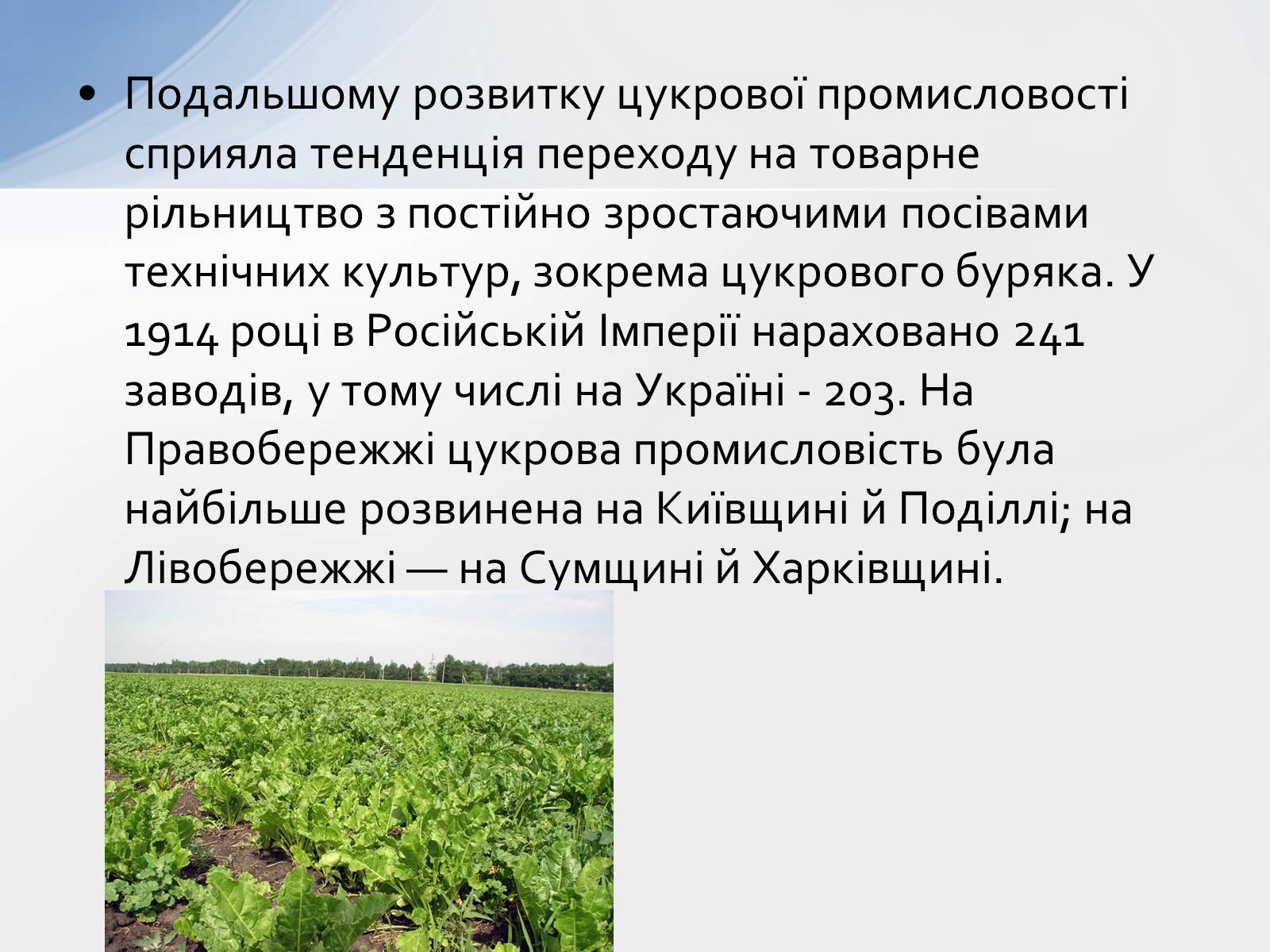 Презентація на тему «Розвиток цукрової промисловості в Україні» - Слайд #7 Презентація на тему «Розвиток цукрової промисловості в Україні» - Слайд #7