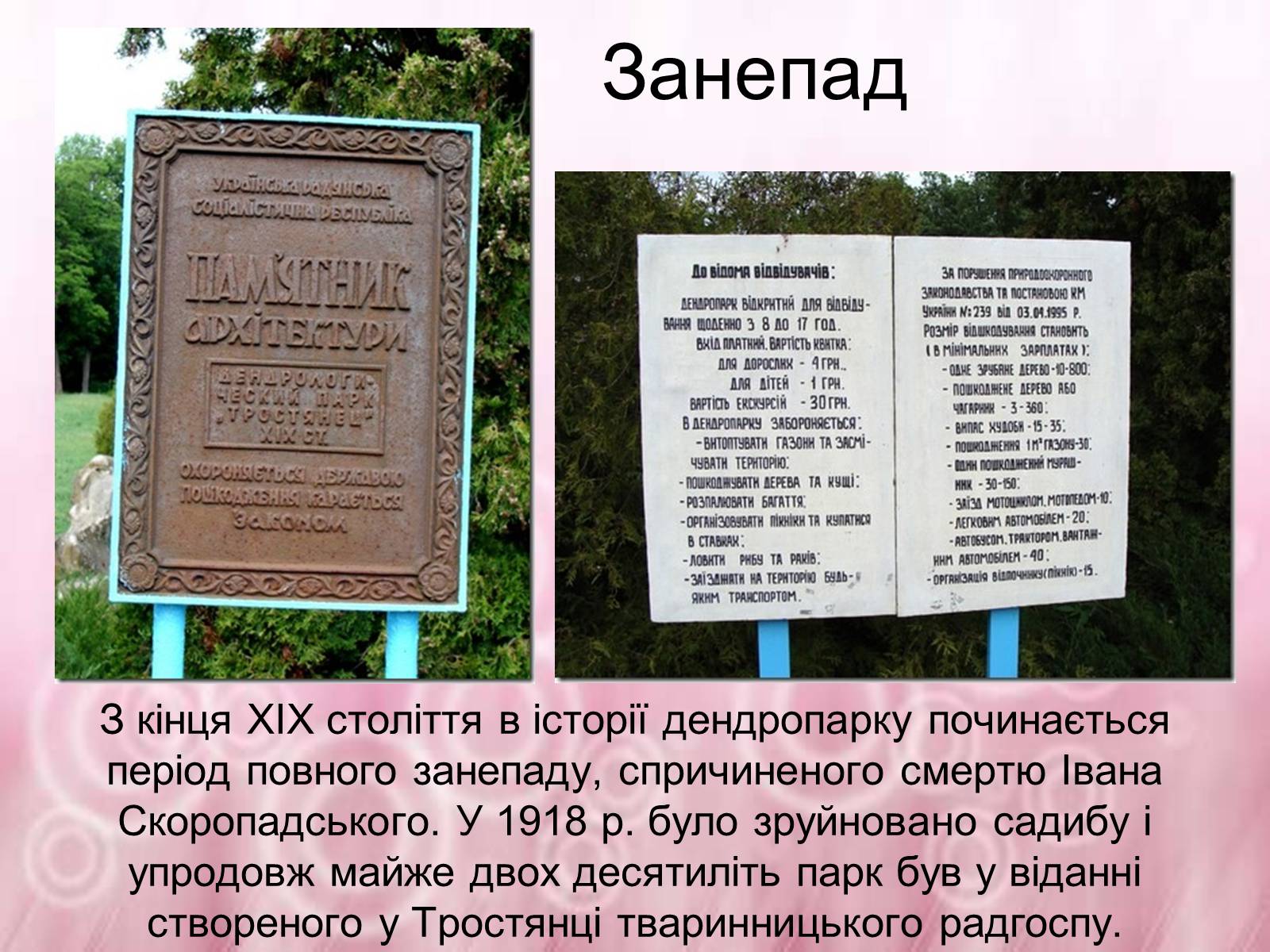 Презентація на тему «Державний дендрологічний парк «Тростянець»» - Слайд #9 Презентація на тему «Державний дендрологічний парк «Тростянець»» - Слайд #9