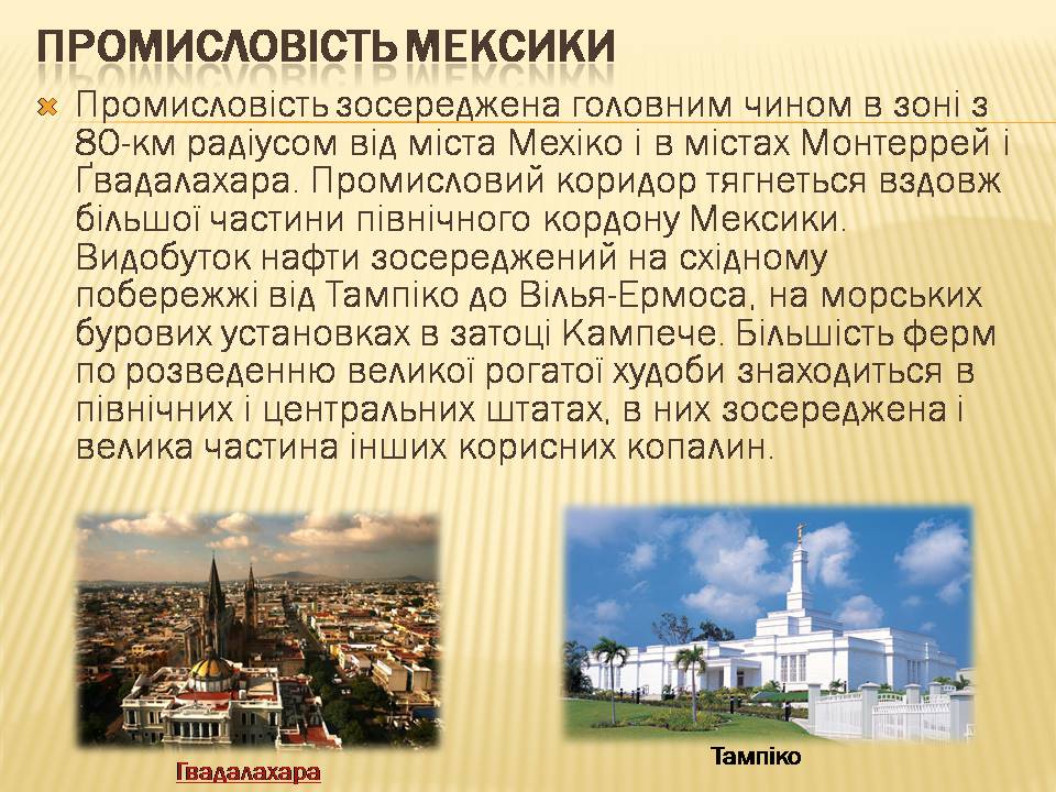 Презентація на тему «Загальна характеристика економіки Мексики» - Слайд #7 Презентація на тему «Загальна характеристика економіки Мексики» - Слайд #7