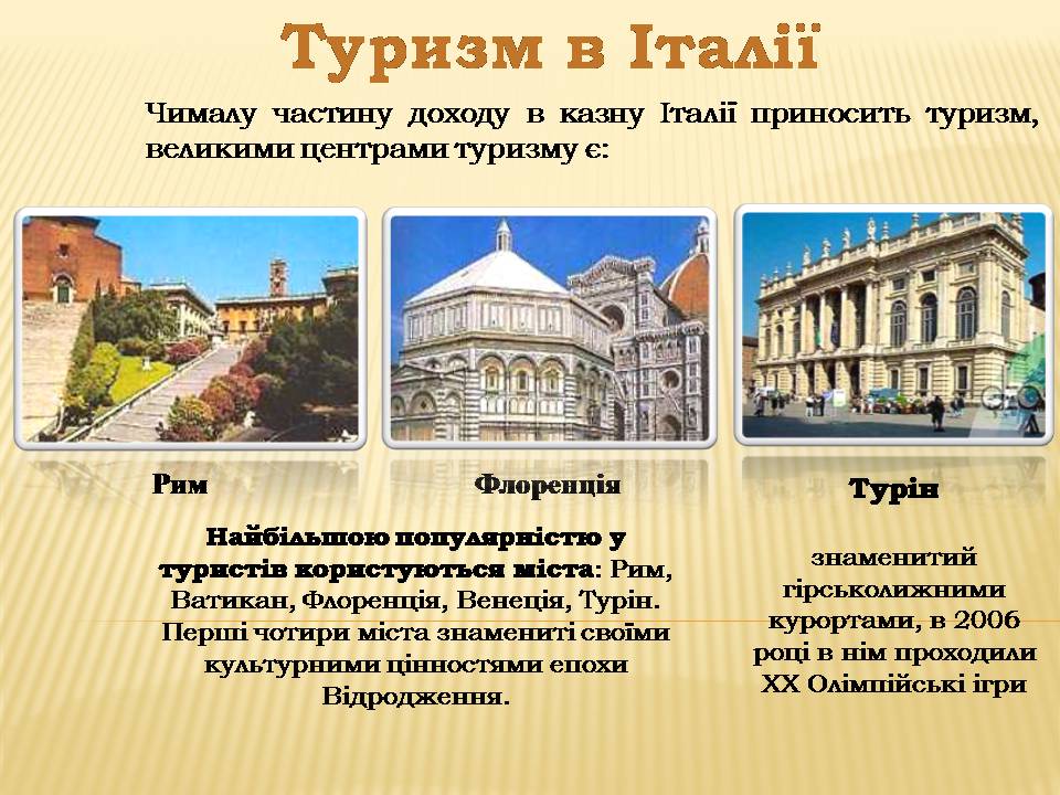 Презентація на тему «Італія» (варіант 40) - Слайд #33 Презентація на тему «Італія» (варіант 40) - Слайд #33