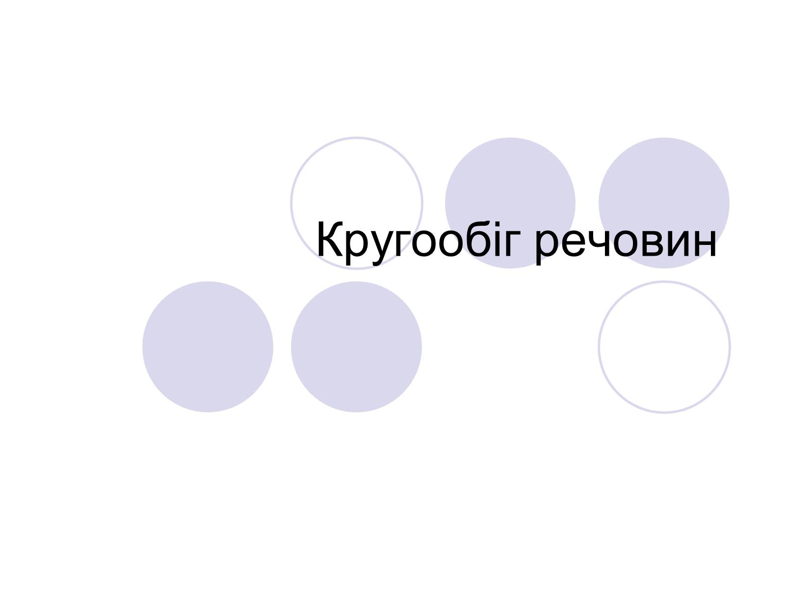 Презентація на тему «Кругообіг речовин» (варіант 1) - Слайд #1