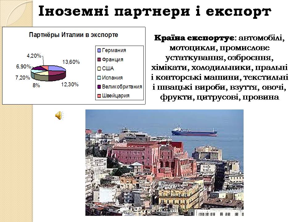 Презентація на тему «Італія» (варіант 38) - Слайд #24 Презентація на тему «Італія» (варіант 38) - Слайд #24