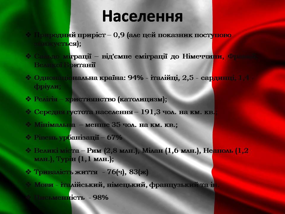 Презентація на тему «Італія» (варіант 39) - Слайд #7 Презентація на тему «Італія» (варіант 39) - Слайд #7