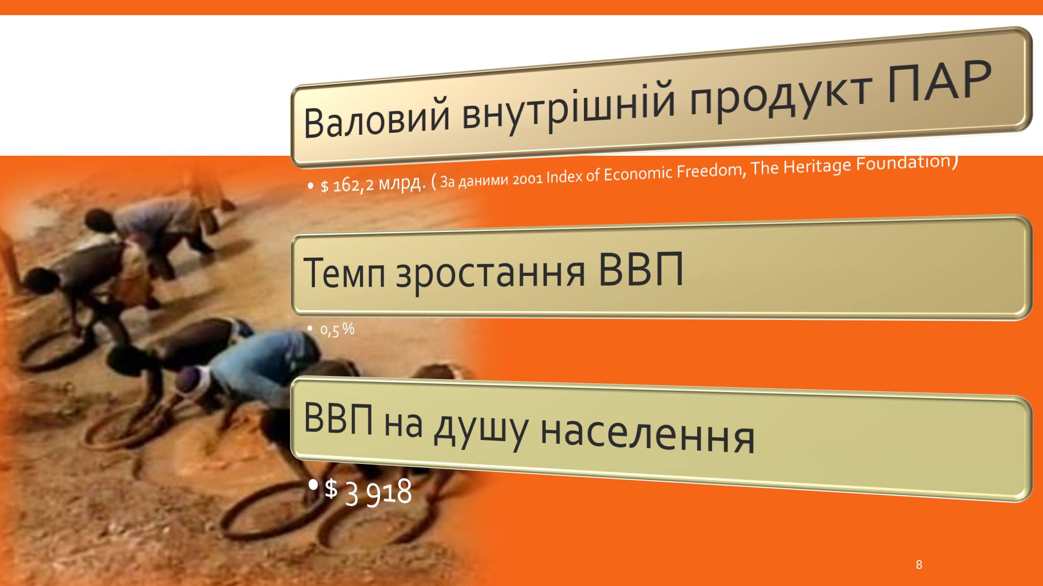 Презентація на тему «Південно-Африканська республіка» (варіант 8) - Слайд #8 Презентація на тему «Південно-Африканська республіка» (варіант 8) - Слайд #8