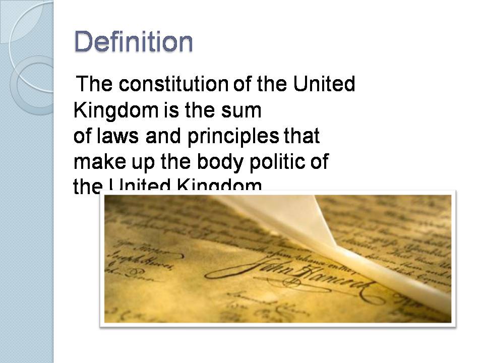 Презентація на тему «The constitution of the UK» - Слайд #2 Презентація на тему «The constitution of the UK» - Слайд #2