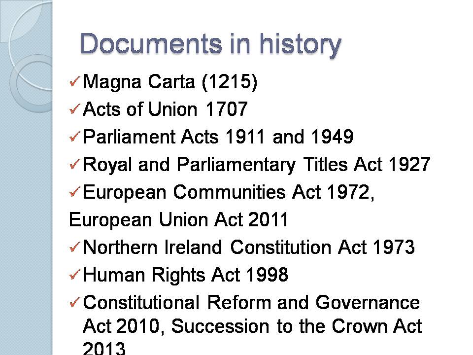 Презентація на тему «The constitution of the UK» - Слайд #8 Презентація на тему «The constitution of the UK» - Слайд #8