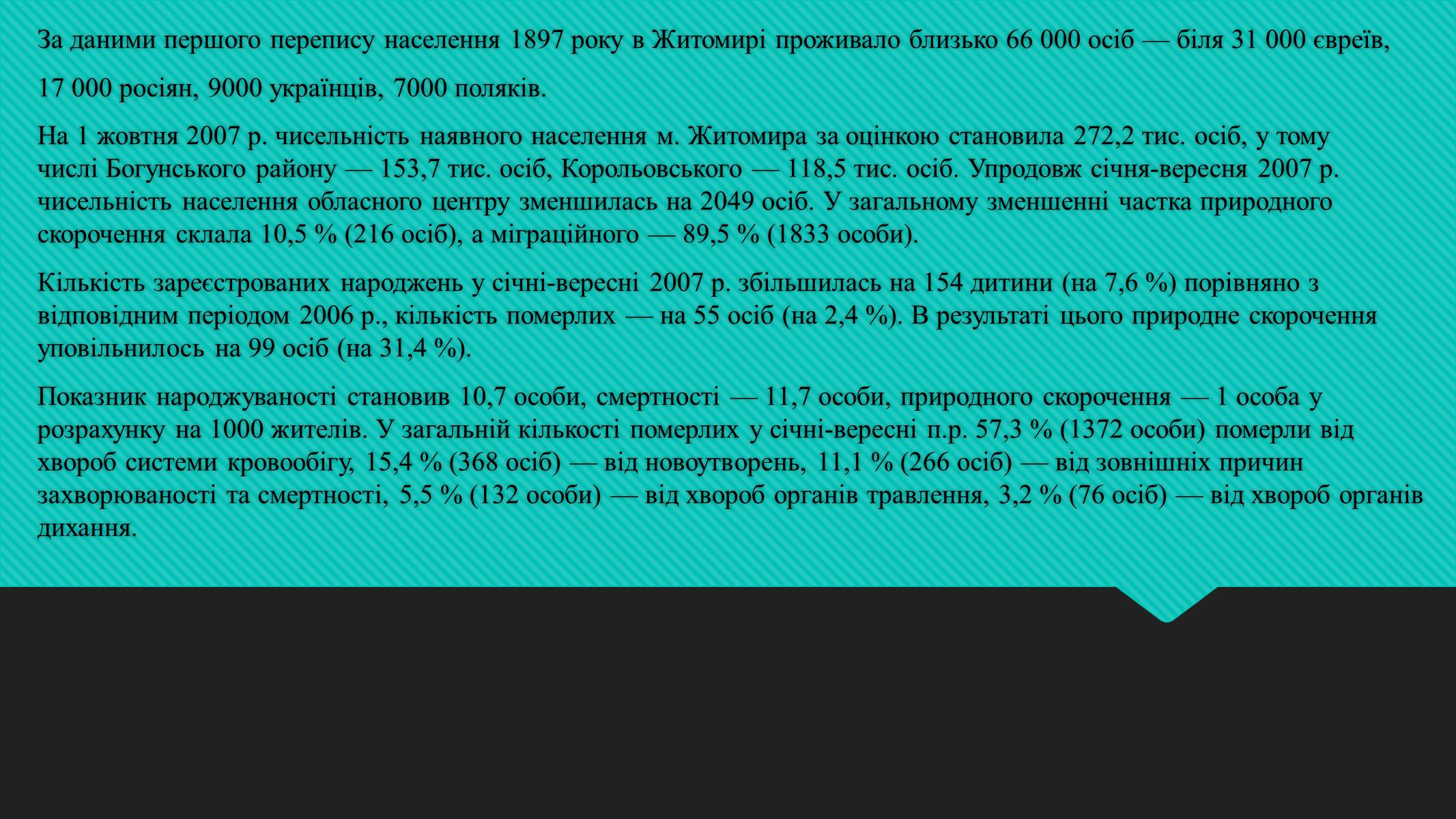 Презентація на тему «Населення м.Житомир» - Слайд #4 Презентація на тему «Населення м.Житомир» - Слайд #4
