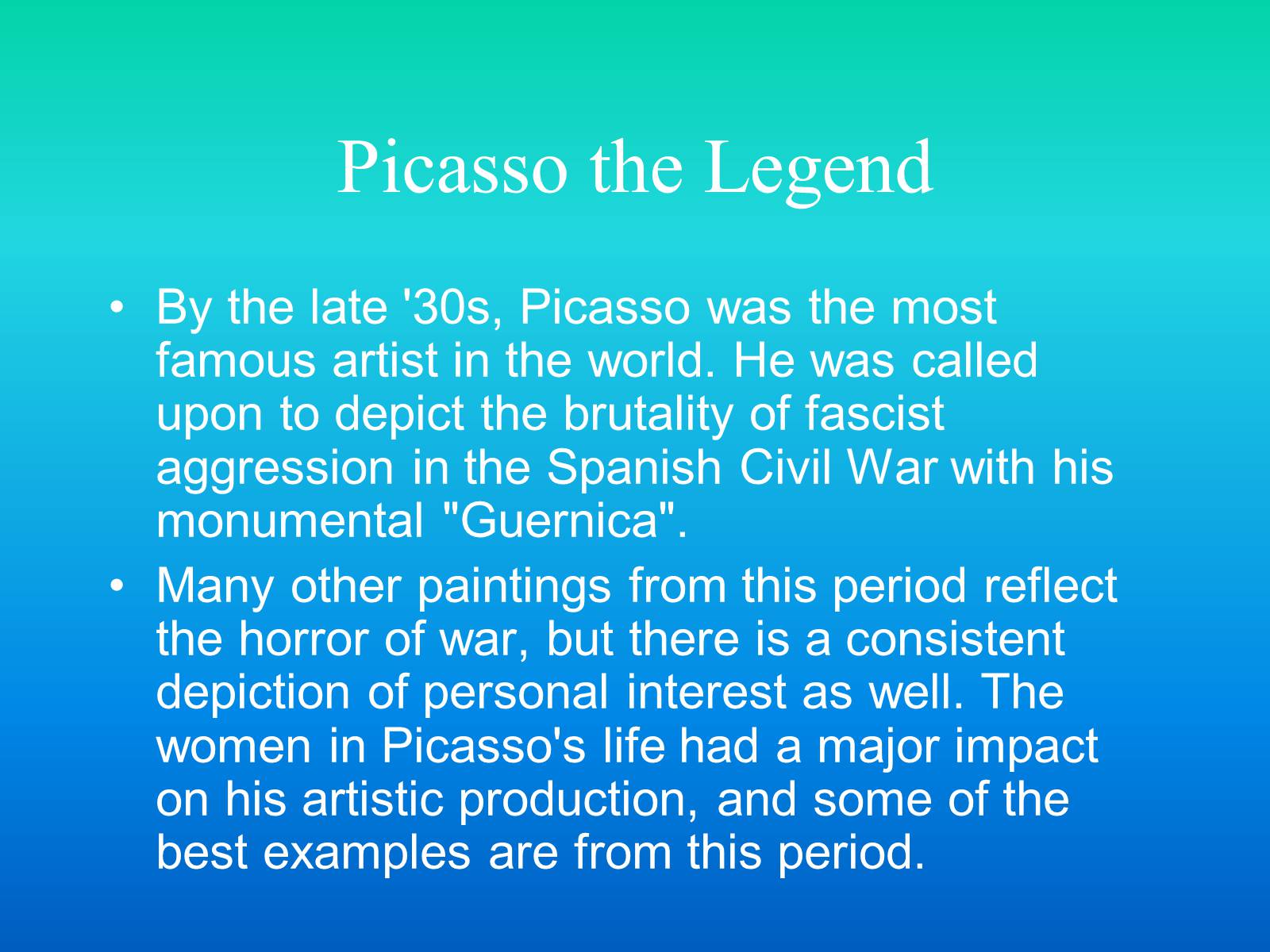 Презентація на тему «Pablo Picasso» (варіант 2) - Слайд #17 Презентація на тему «Pablo Picasso» (варіант 2) - Слайд #17