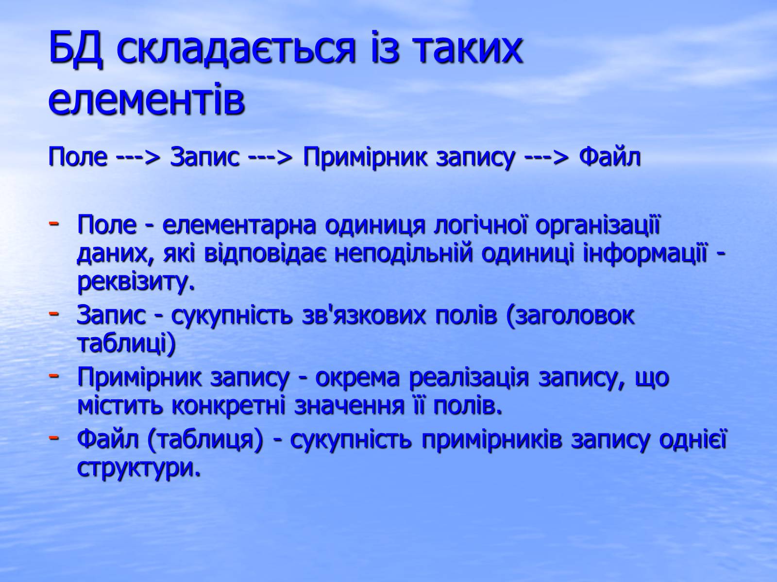 Презентація на тему «Бази Данних» - Слайд #15 Презентація на тему «Бази Данних» - Слайд #15