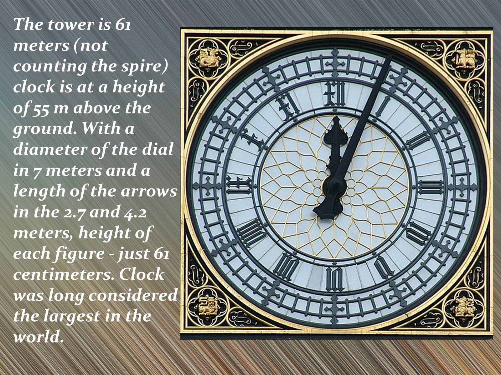 Презентація на тему «Big Ben» (варіант 3) - Слайд #11 Презентація на тему «Big Ben» (варіант 3) - Слайд #11