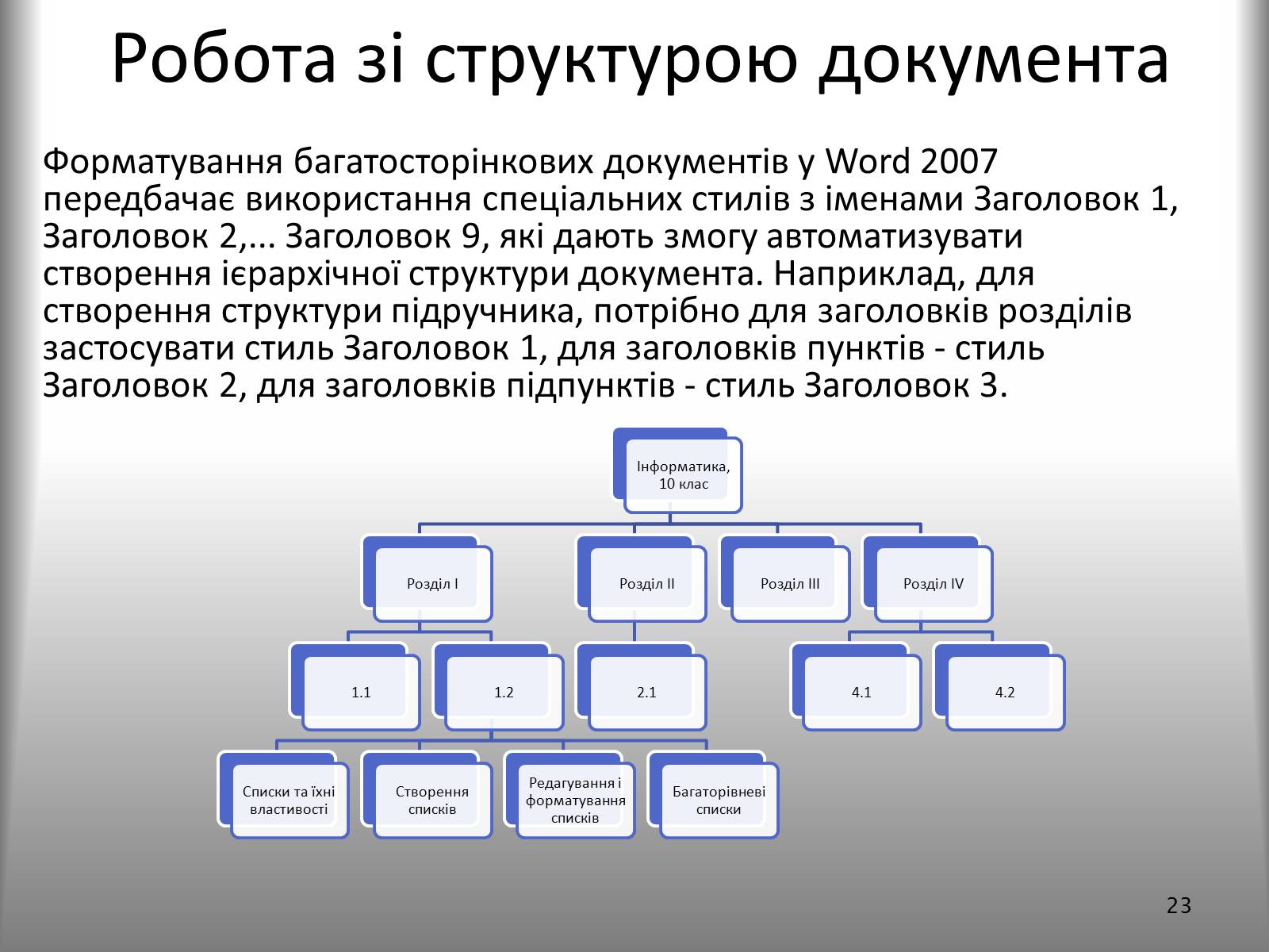Презентація на тему «Створення спеціальних об’єктів у текстовому документі» - Слайд #23 Презентація на тему «Створення спеціальних об’єктів у текстовому документі» - Слайд #23