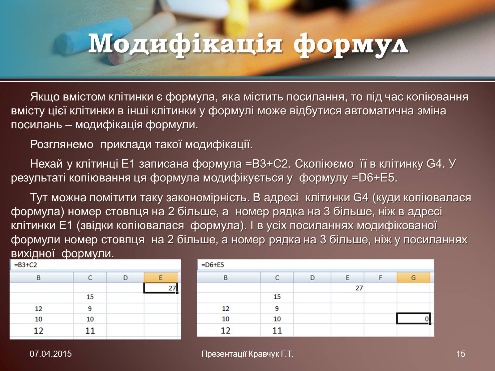 Презентація на тему «Електронні таблиці» (варіант 1) - Слайд #15 Презентація на тему «Електронні таблиці» (варіант 1) - Слайд #15