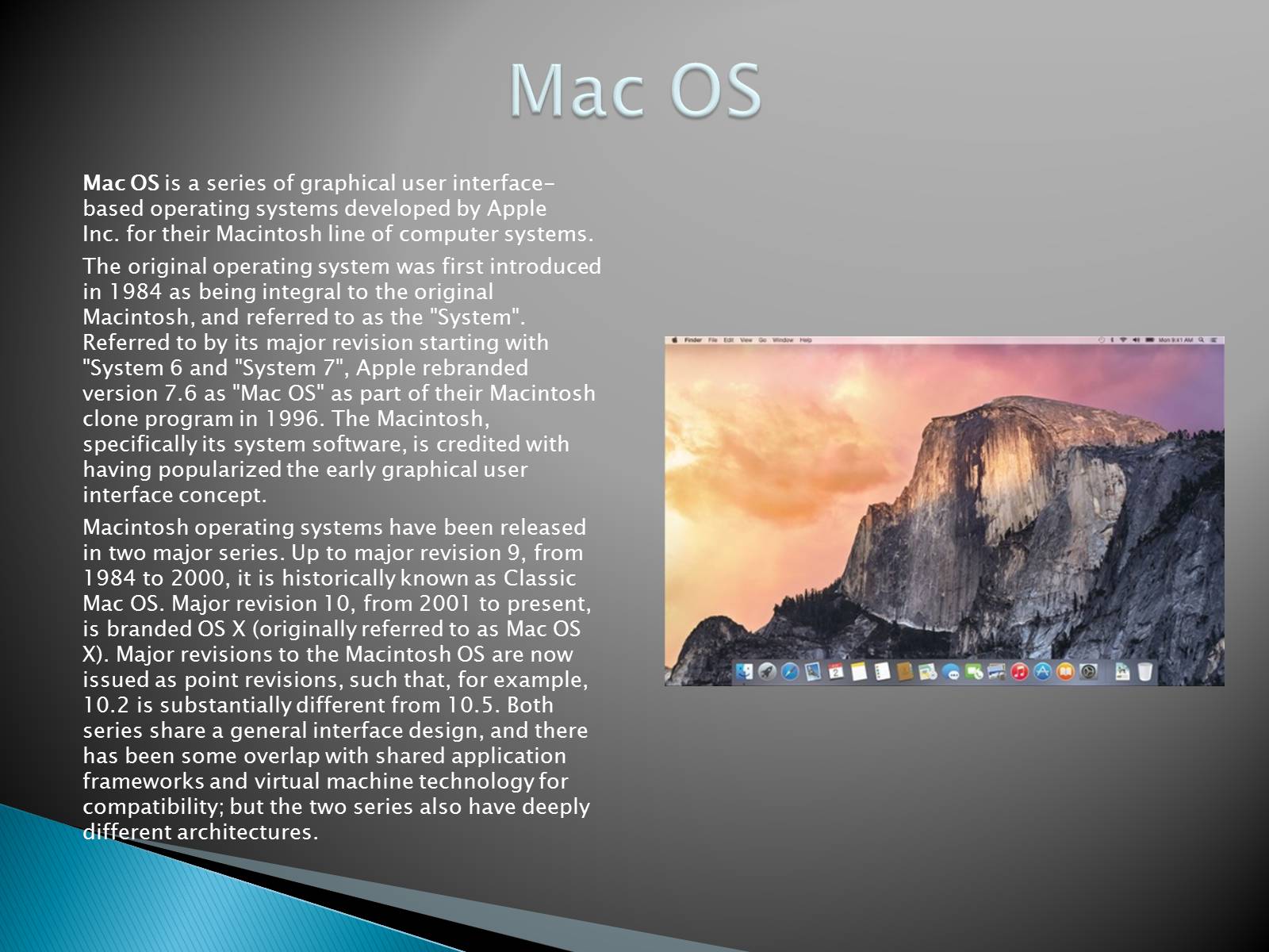 Презентація на тему «Mac OS» - Слайд #2 Презентація на тему «Mac OS» - Слайд #2