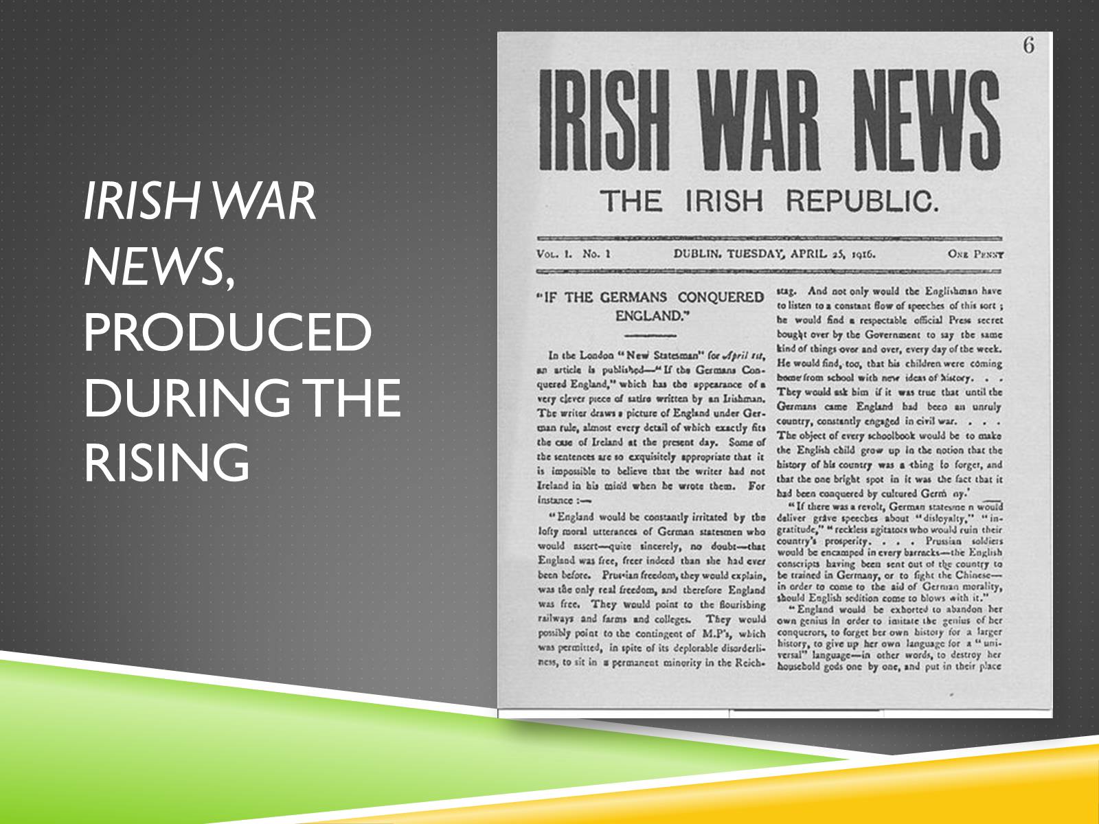 Презентація на тему «Significant events and famous people of Ireland» - Слайд #12 Презентація на тему «Significant events and famous people of Ireland» - Слайд #12