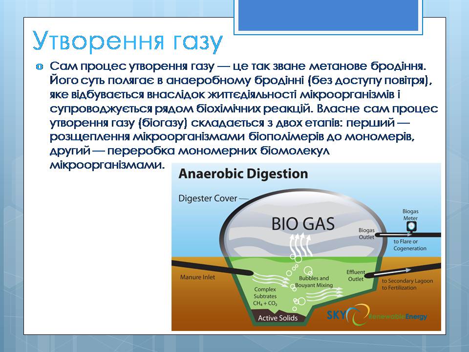 Презентація на тему «Біогаз» - Слайд #5 Презентація на тему «Біогаз» - Слайд #5