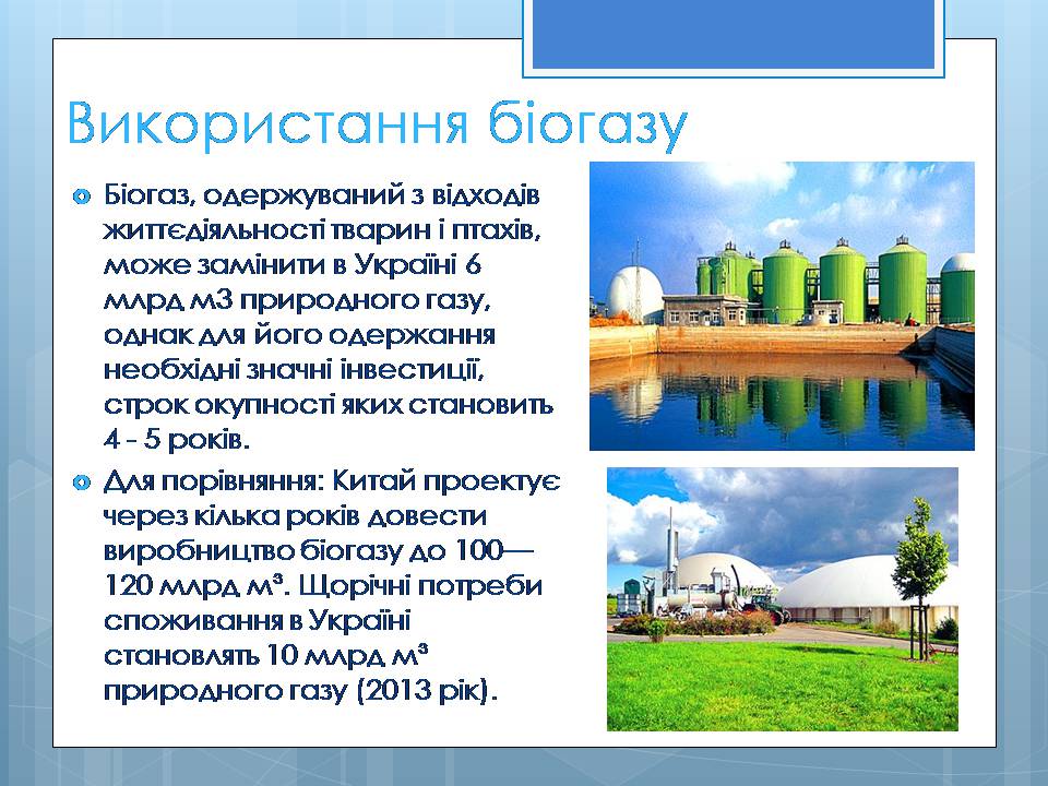 Презентація на тему «Біогаз» - Слайд #7 Презентація на тему «Біогаз» - Слайд #7