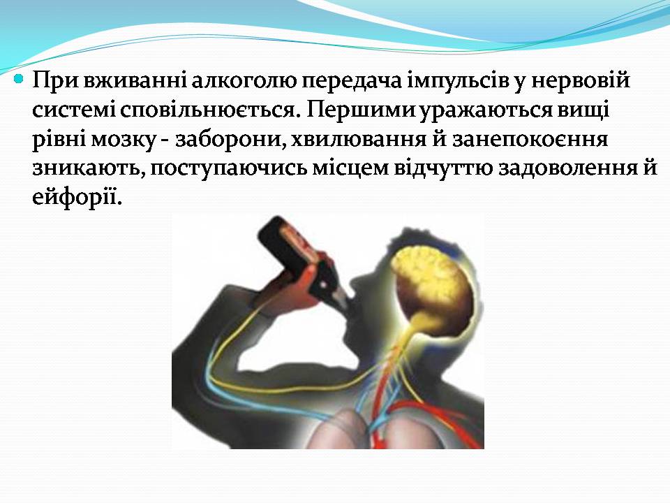 Презентація на тему «Вплив алкоголю на організм людини» (варіант 5) - Слайд #10 Презентація на тему «Вплив алкоголю на організм людини» (варіант 5) - Слайд #10