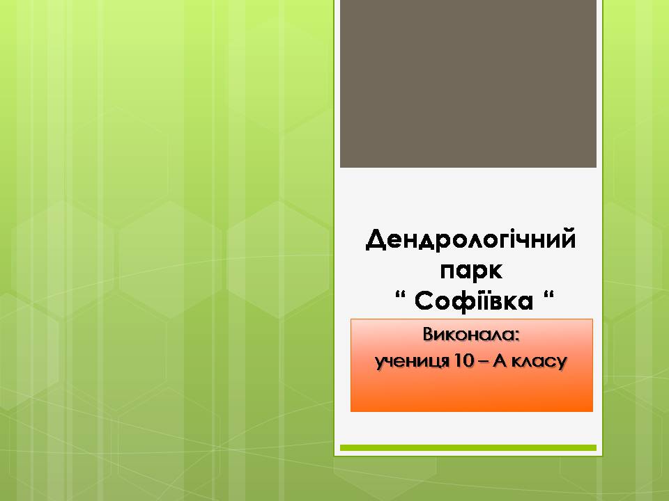Презентація на тему «Дендрологічний парк “ Софіївка “» - Слайд #1 Презентація на тему «Дендрологічний парк “ Софіївка “» - Слайд #1