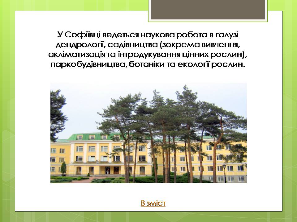 Презентація на тему «Дендрологічний парк “ Софіївка “» - Слайд #10 Презентація на тему «Дендрологічний парк “ Софіївка “» - Слайд #10