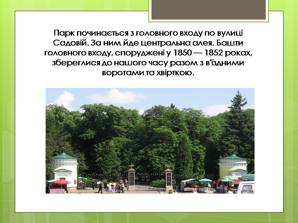 Презентація на тему «Дендрологічний парк “ Софіївка “» - Слайд #6 Презентація на тему «Дендрологічний парк “ Софіївка “» - Слайд #6