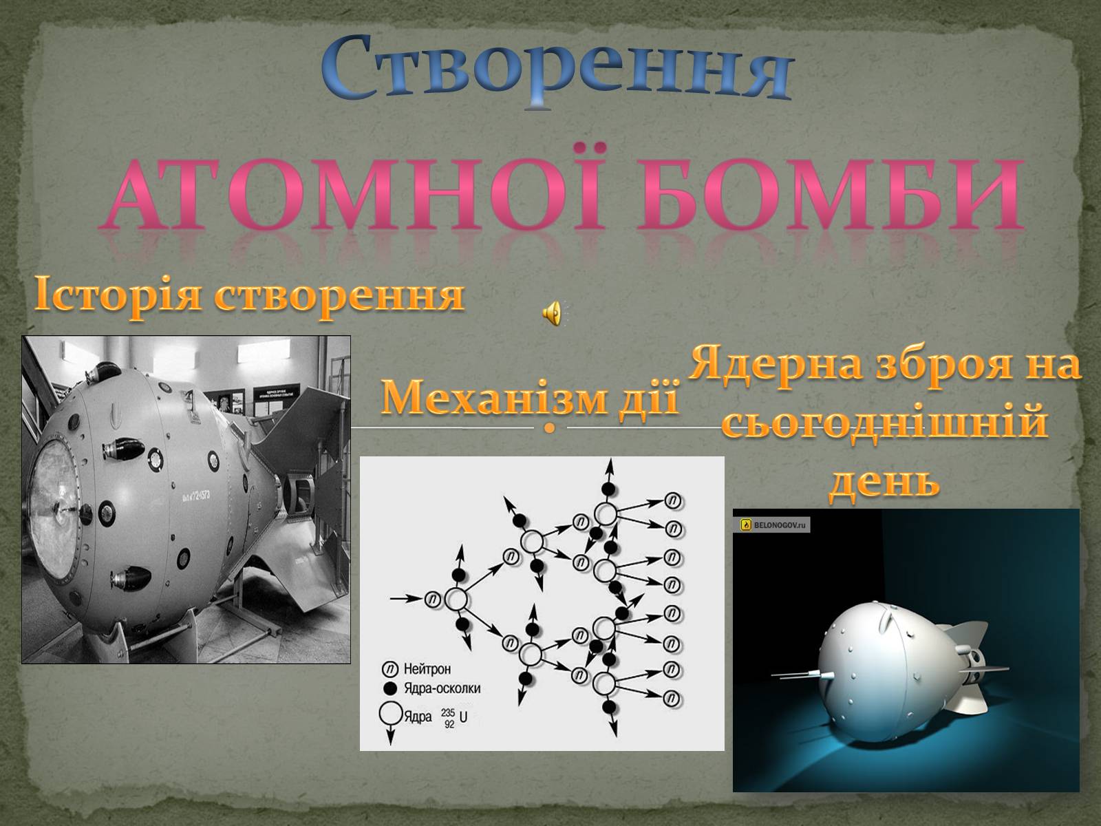 Презентація на тему «Атомна Бомба» (варіант 2) - Слайд #1 Презентація на тему «Атомна Бомба» (варіант 2) - Слайд #1