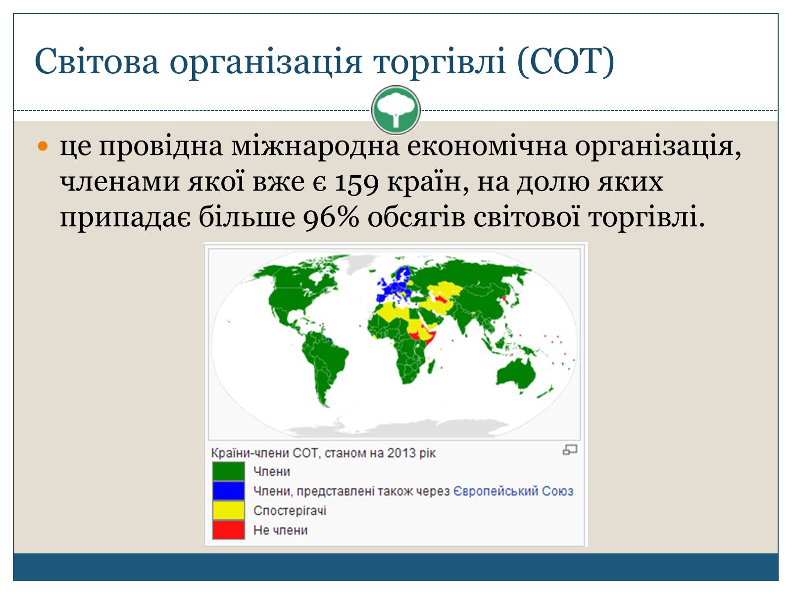 Презентація на тему «Світова організація торгівлі» - Слайд #2 Презентація на тему «Світова організація торгівлі» - Слайд #2