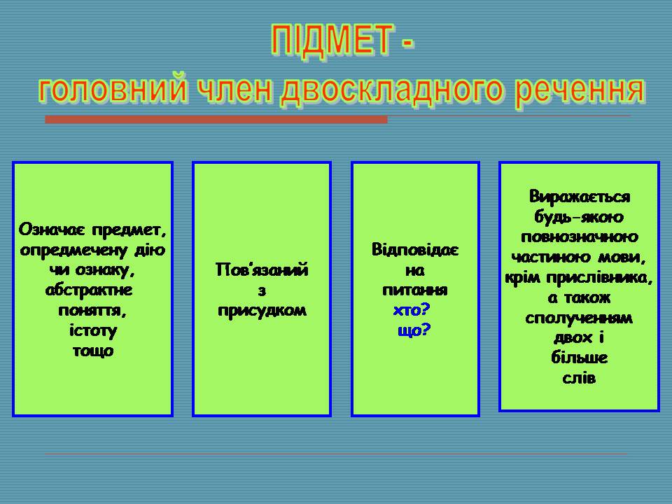 Презентація на тему «Головні члени речення» - Слайд #4 Презентація на тему «Головні члени речення» - Слайд #4