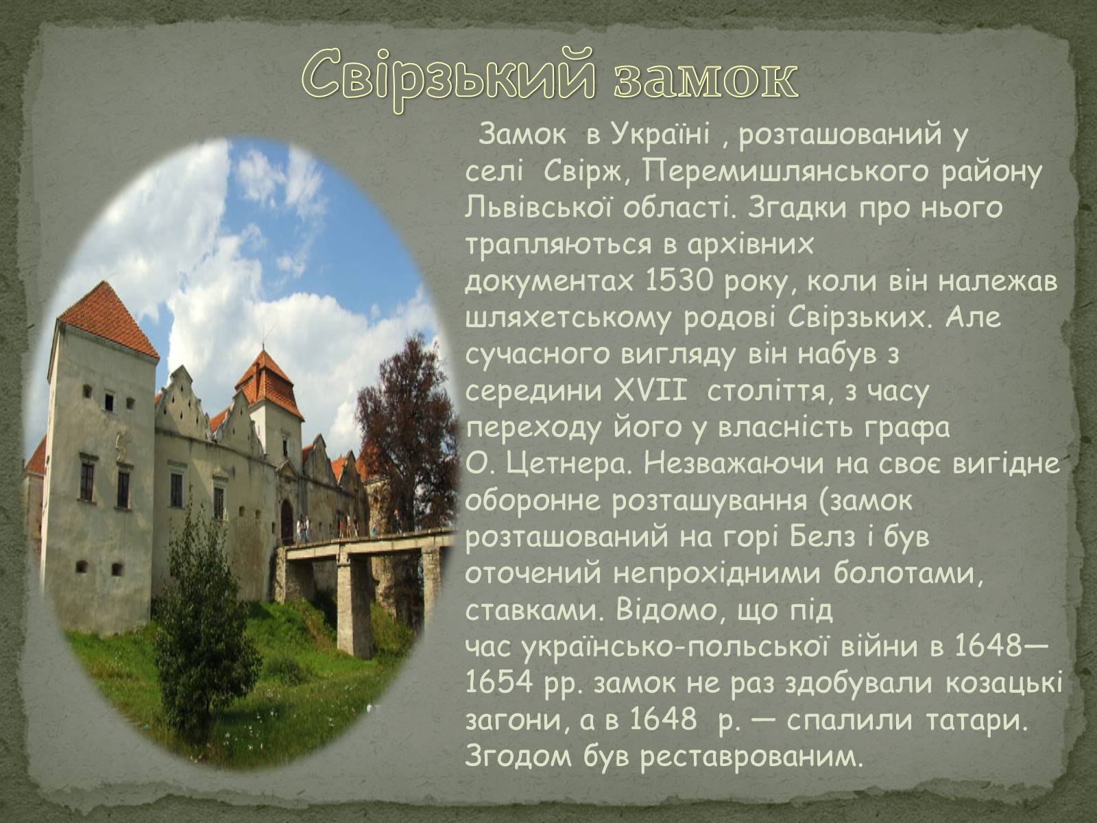 Презентація на тему «Замки України» (варіант 2) - Слайд #12 Презентація на тему «Замки України» (варіант 2) - Слайд #12
