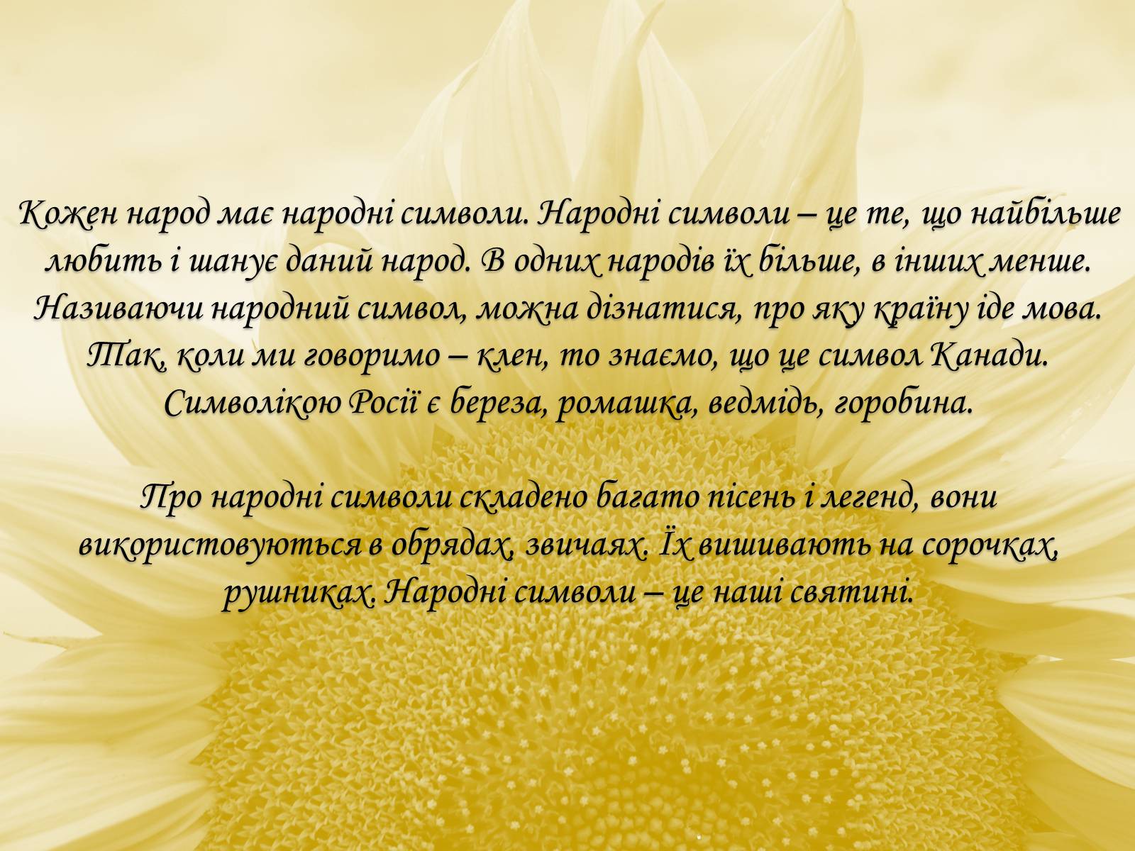 Презентація на тему «Соняшник – народний символ України!» - Слайд #2 Презентація на тему «Соняшник – народний символ України!» - Слайд #2