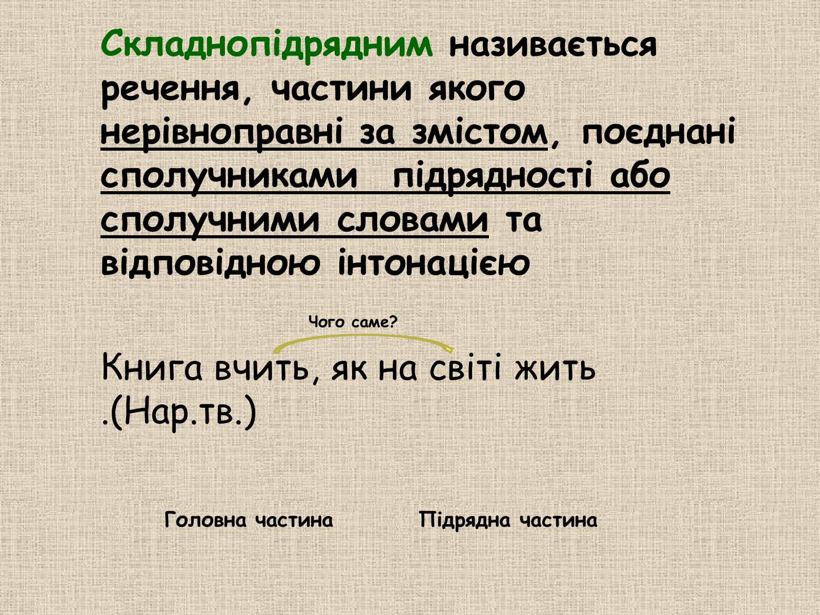 Презентація на тему «Складнопідрядне речення» - Слайд #2 Презентація на тему «Складнопідрядне речення» - Слайд #2