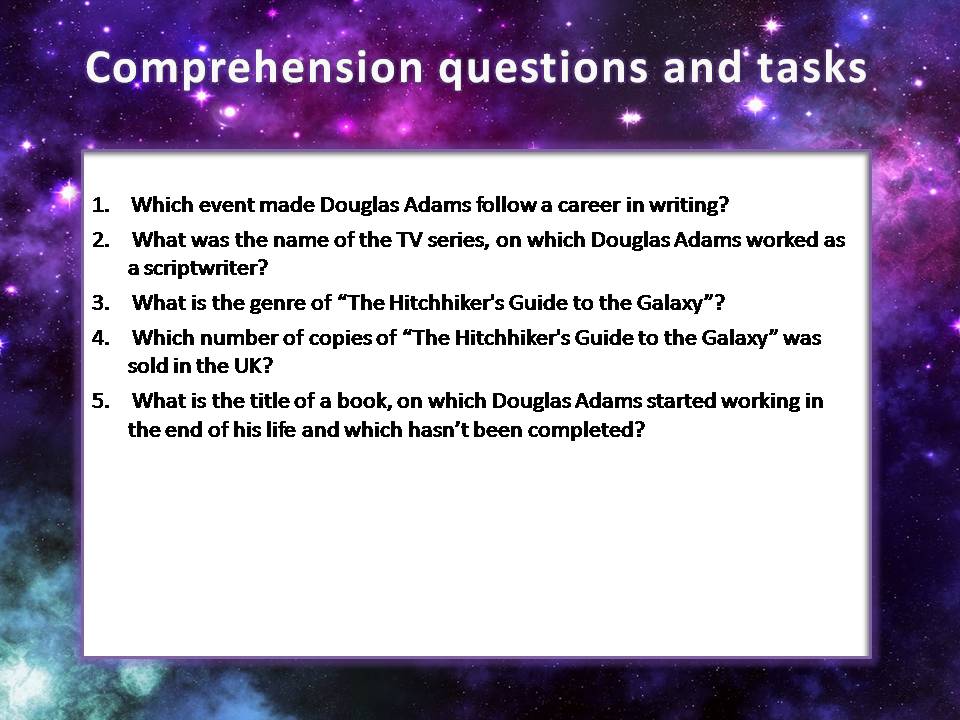 Презентація на тему «Douglas Adams» - Слайд #6 Презентація на тему «Douglas Adams» - Слайд #6