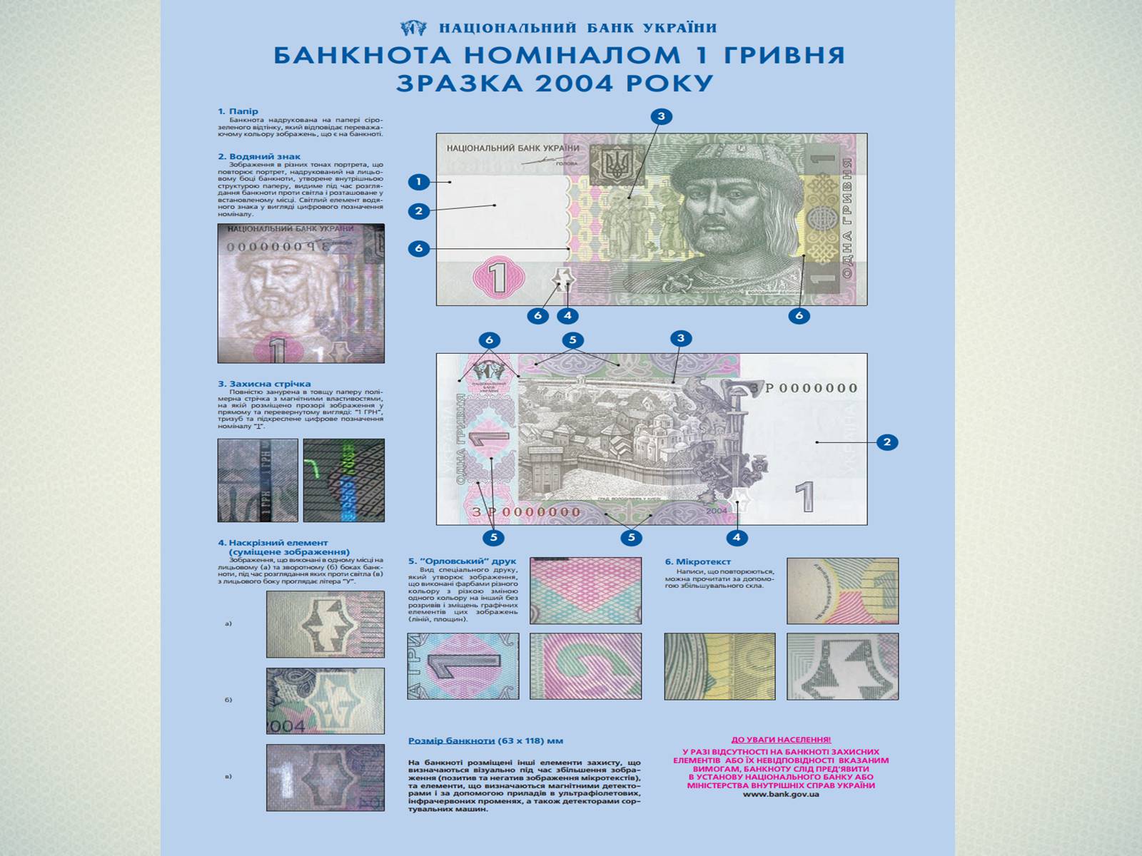 Презентація на тему «Елементи захисту української гривні» - Слайд #14 Презентація на тему «Елементи захисту української гривні» - Слайд #14
